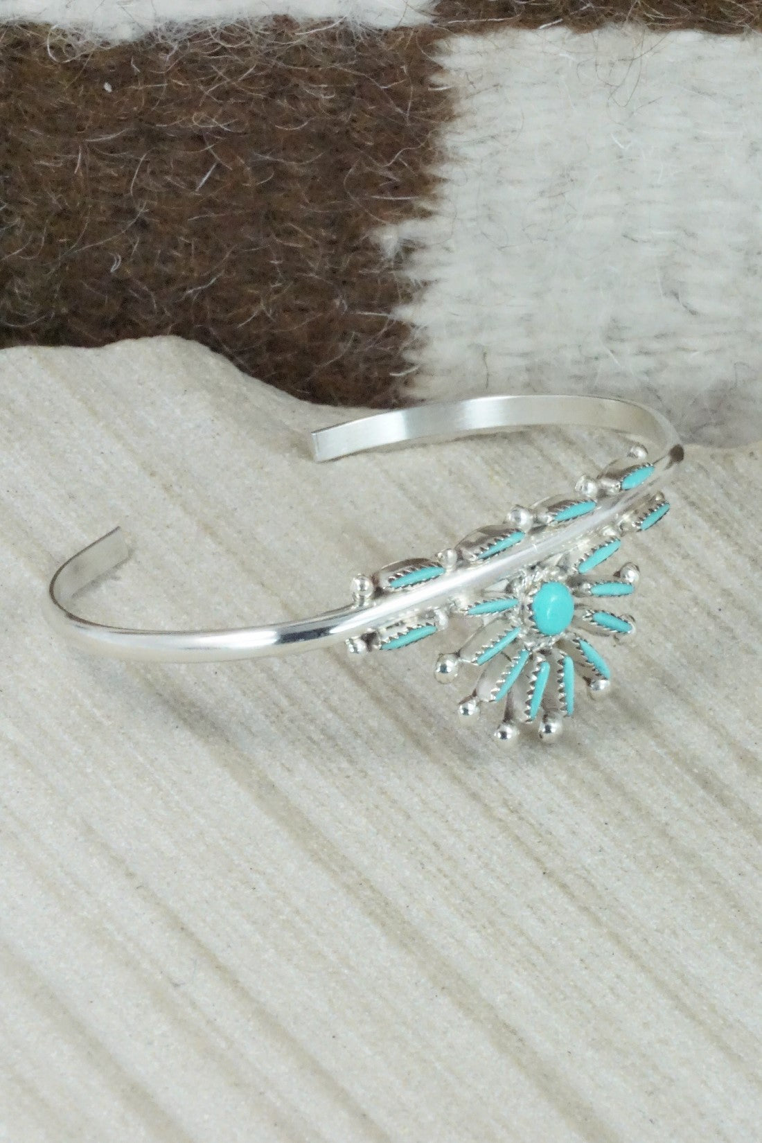 Turquoise & Sterling Silver Bracelet - Rena Cachina