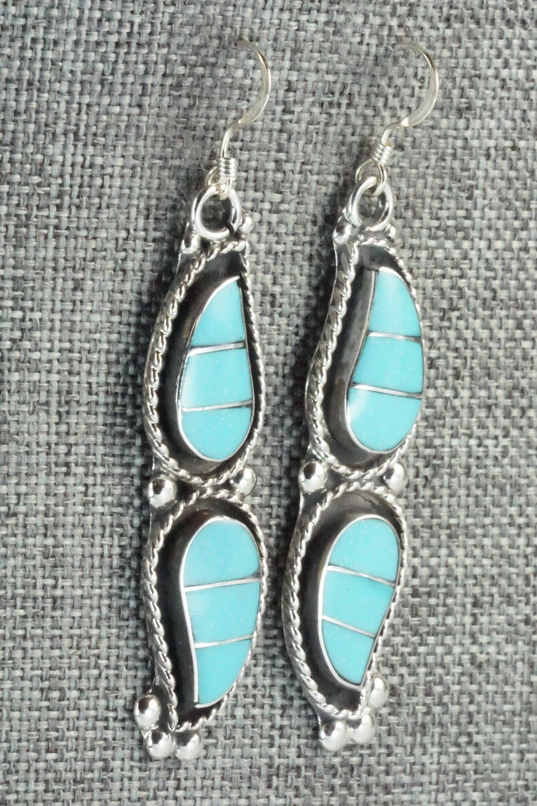 Turquoise & Sterling Silver Earrings - Susie Lowsayatee