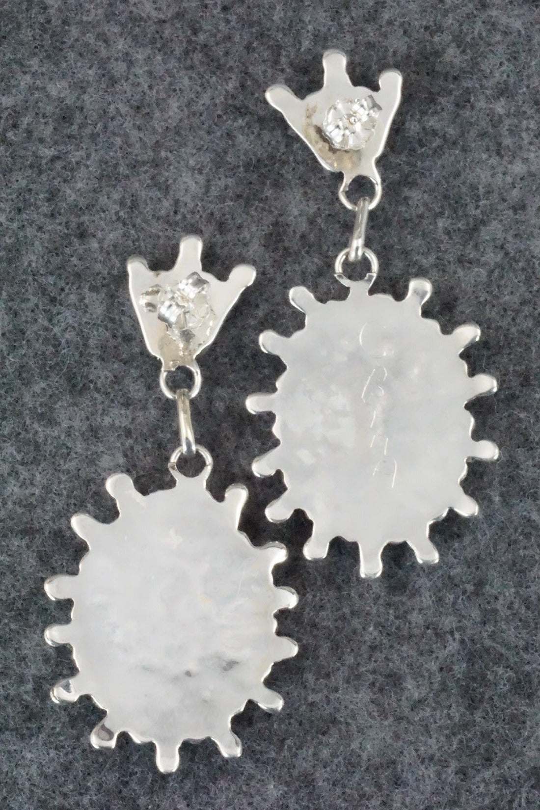Turquoise & Sterling Silver Earrings - George Peina
