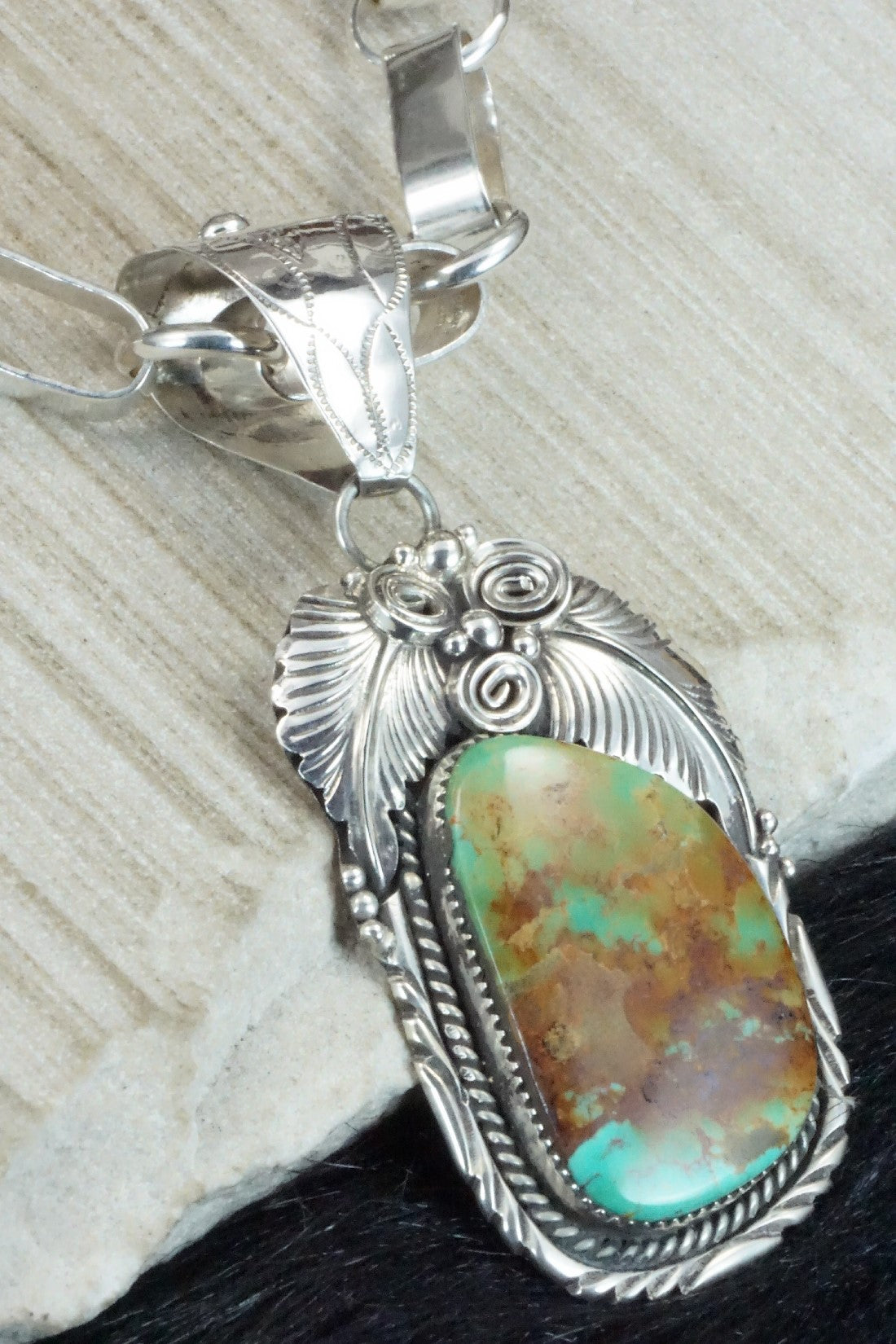 Turquoise & Sterling Silver Necklace - Mike Thomas