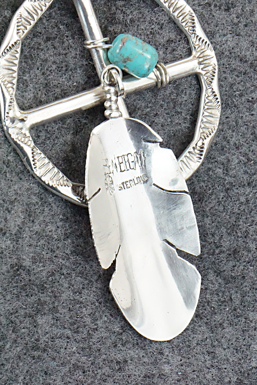 Turquoise & Sterling Silver Pendant - Ben Begay