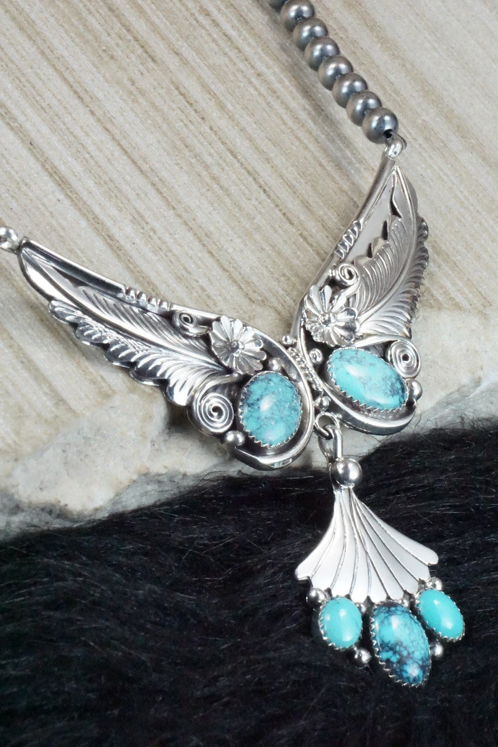 Turquoise & Sterling Silver Necklace - Henry Attakai