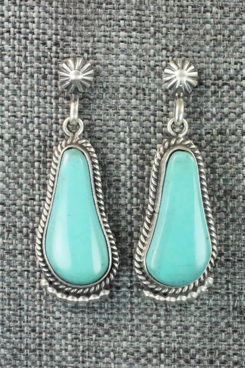 Turquoise & Sterling Silver Earrings - Verley Betone