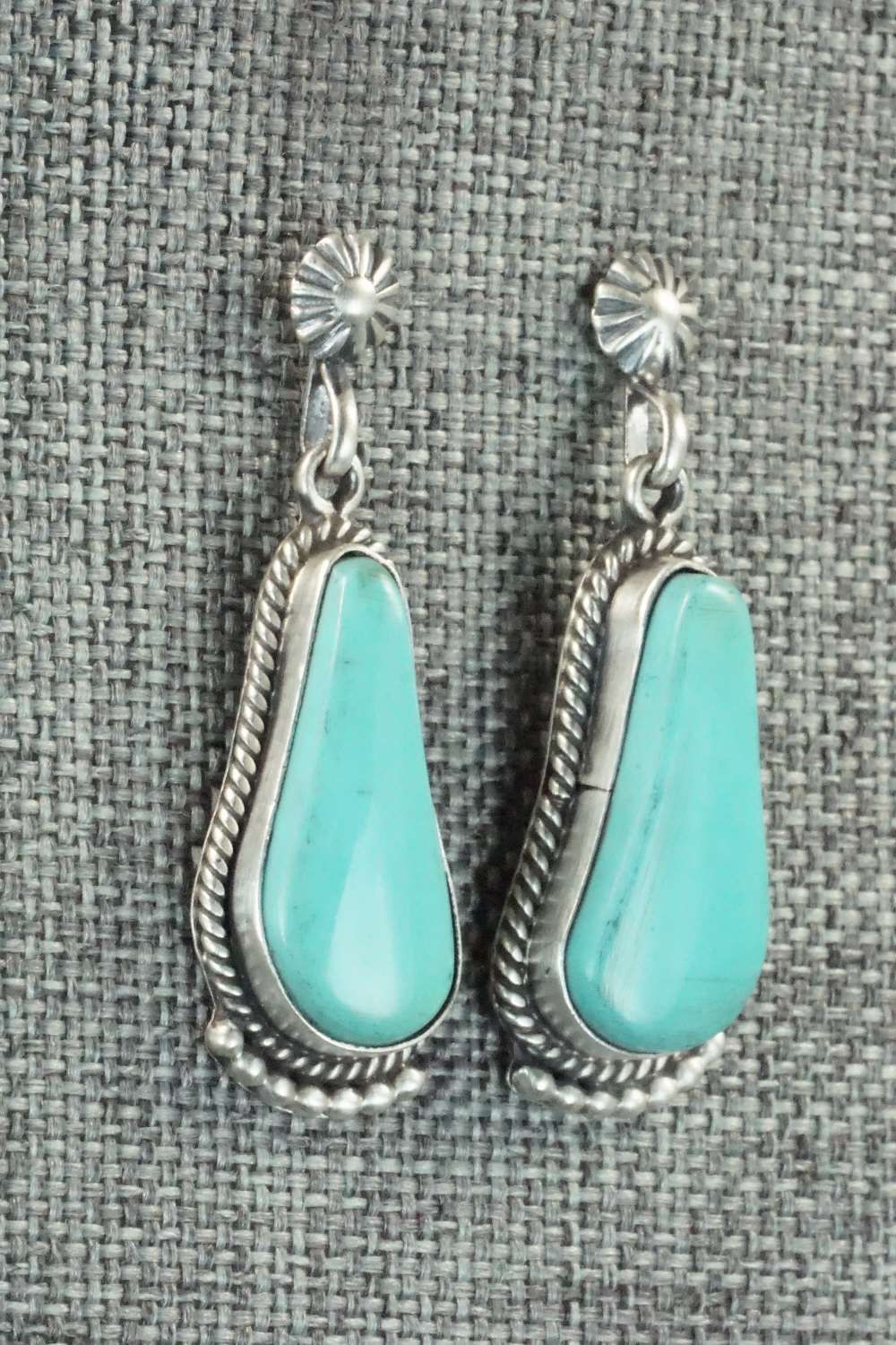 Turquoise & Sterling Silver Earrings - Verley Betone