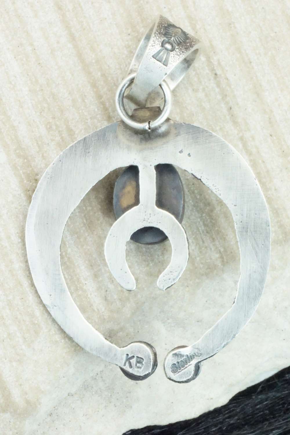 Turquoise & Sterling Silver Pendant - Kevin Billah