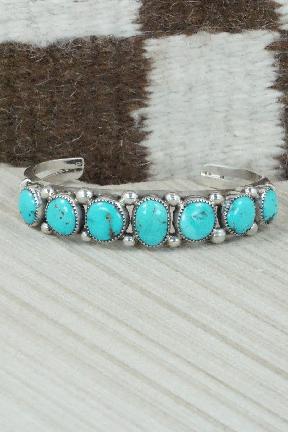 Turquoise & Sterling Silver Bracelet - Priscilla Reeder