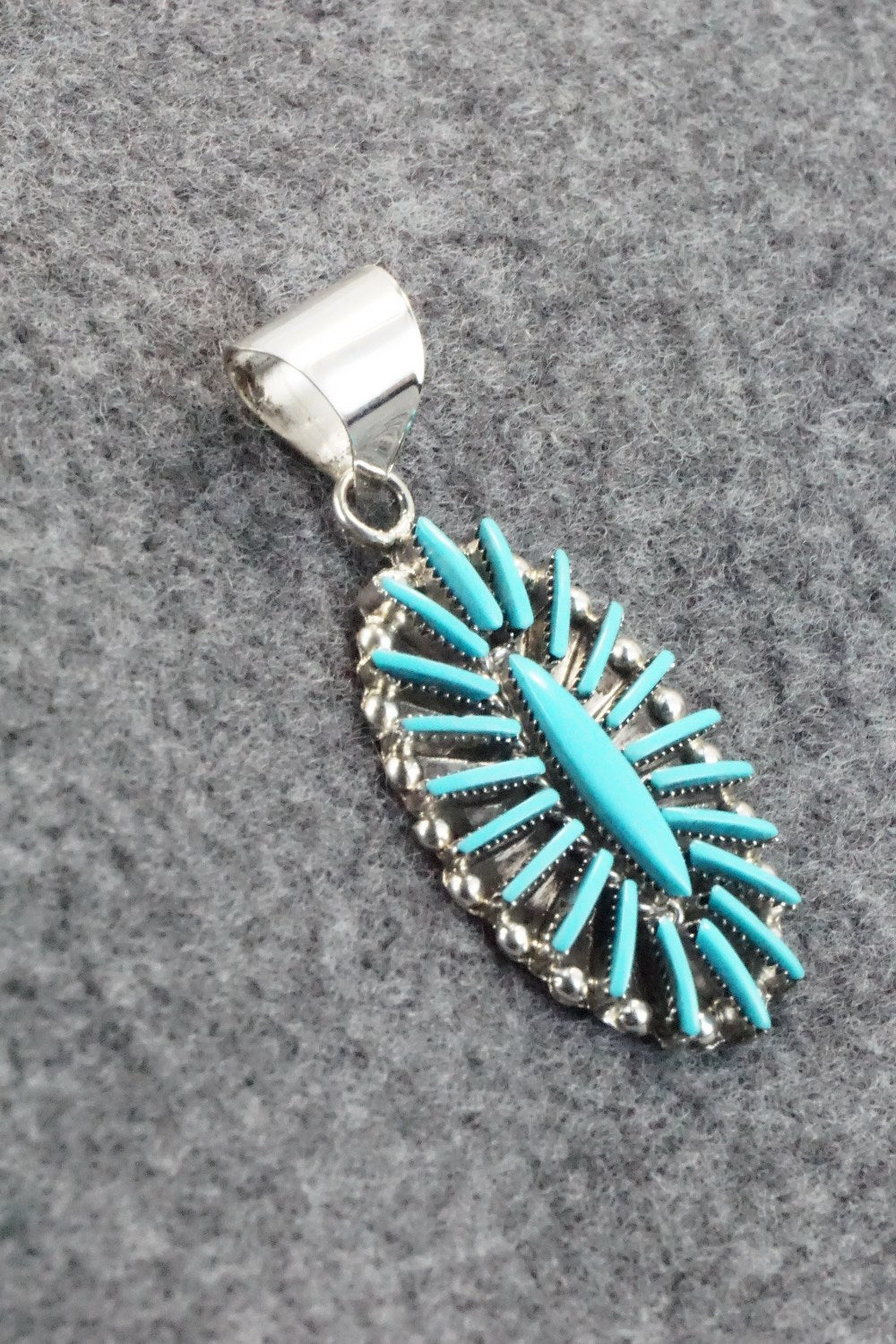 Turquoise & Sterling Silver Pendant - Barton Cooeyate