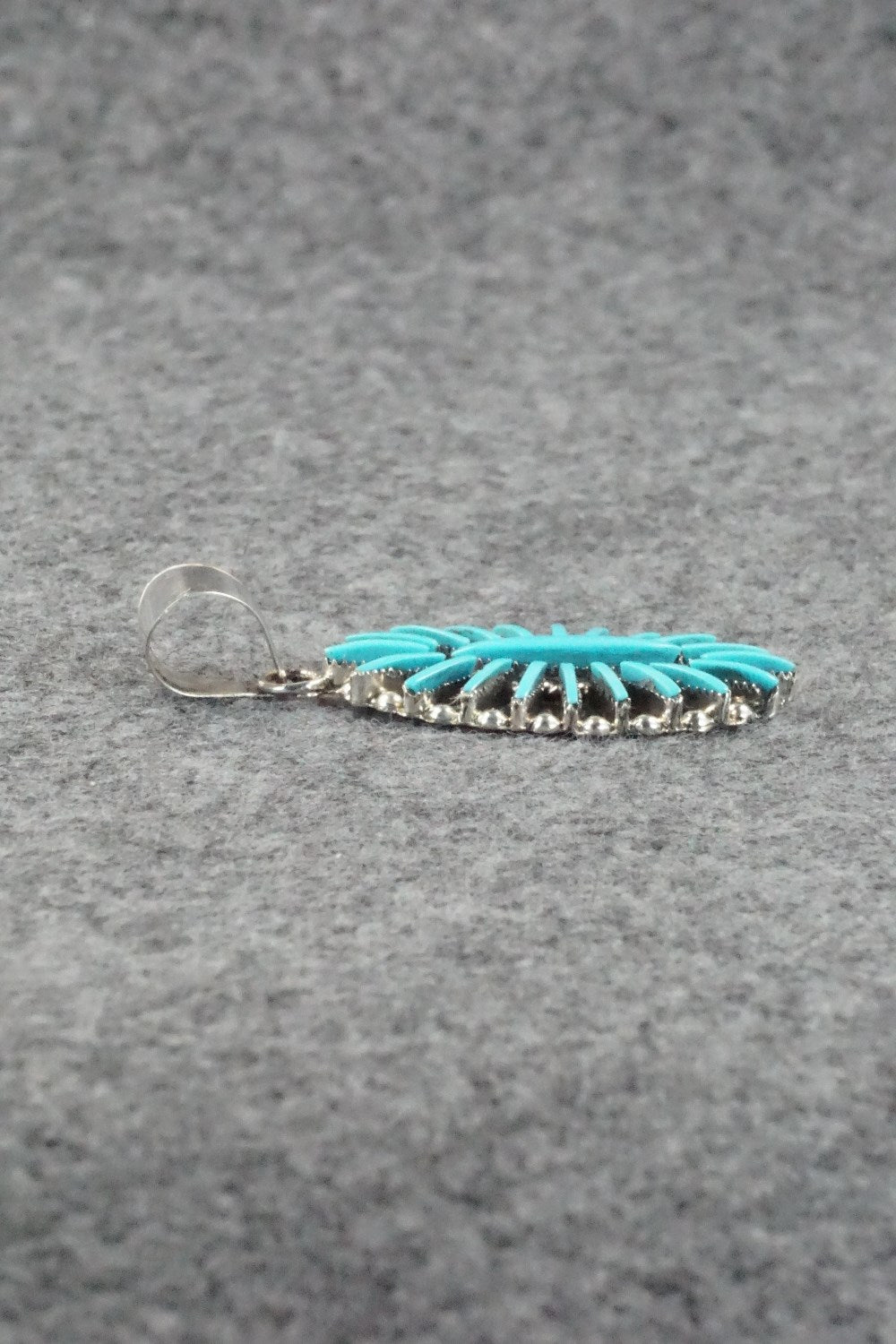 Turquoise & Sterling Silver Pendant - Barton Cooeyate