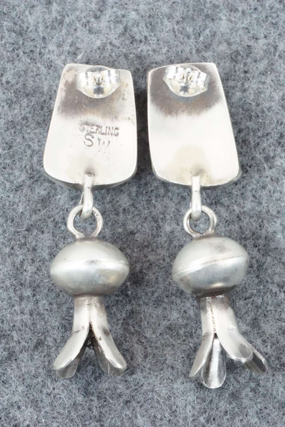 Spiny Oyster & Sterling Silver Earrings - Selina Warner