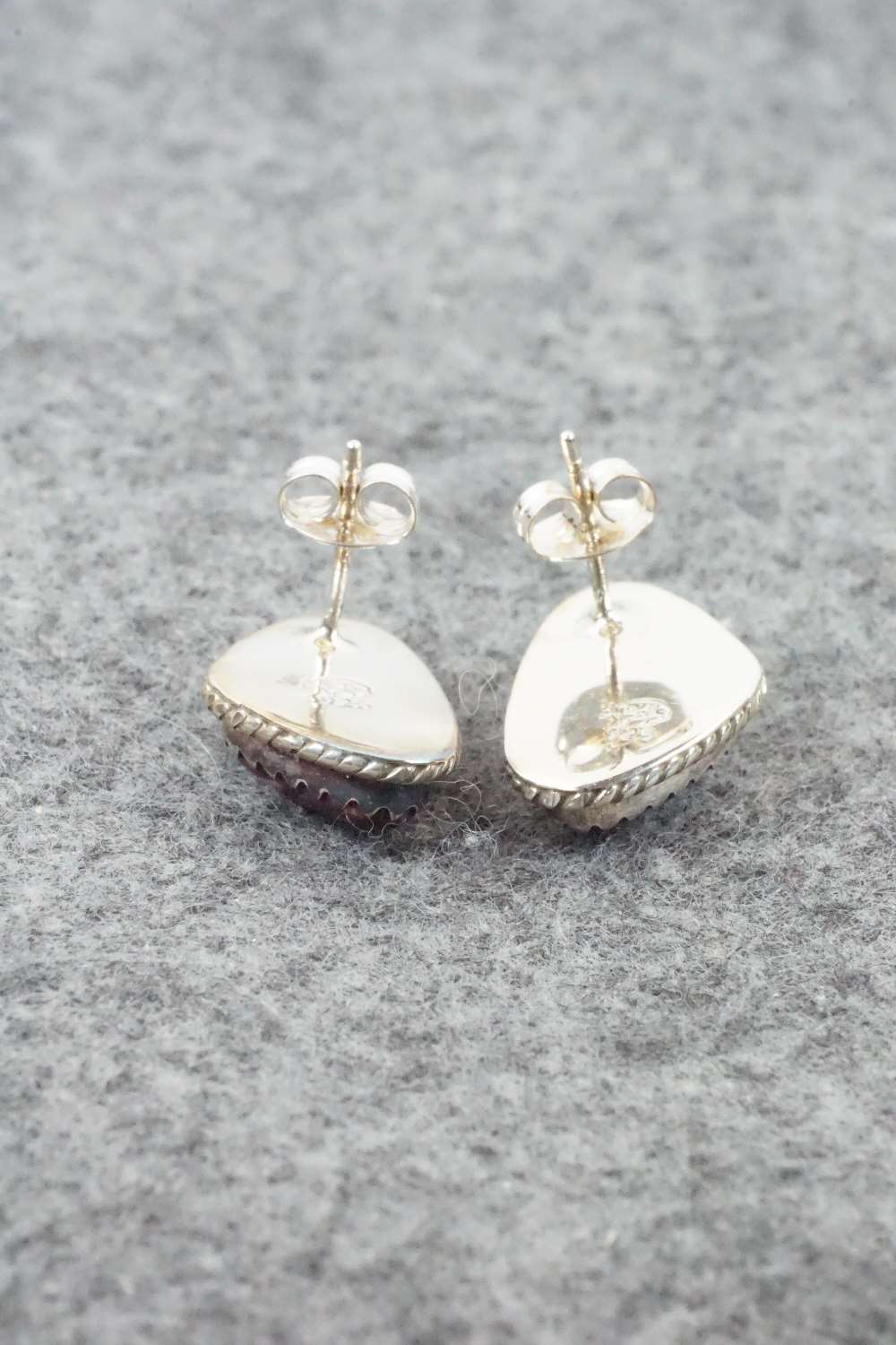 Spiny Oyster & Sterling Silver Earrings - Judy Largo