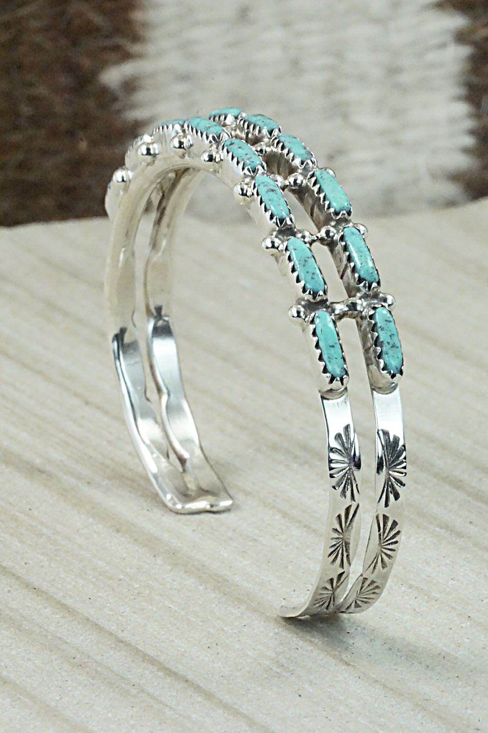 Turquoise & Sterling Silver Bracelet - Murray Hannaweeka