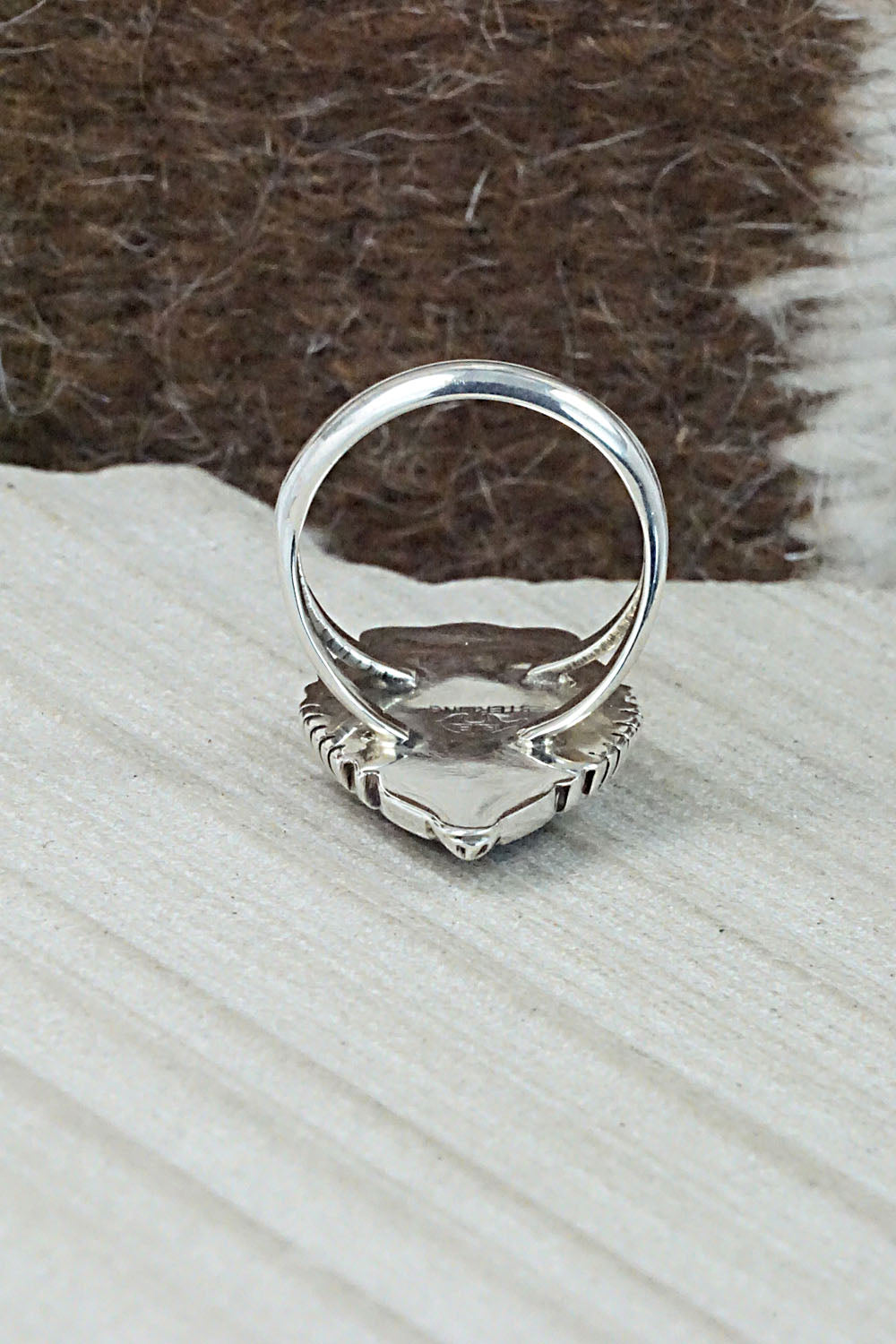 Turquoise & Sterling Silver Ring - Genevieve Francisco - Size 7