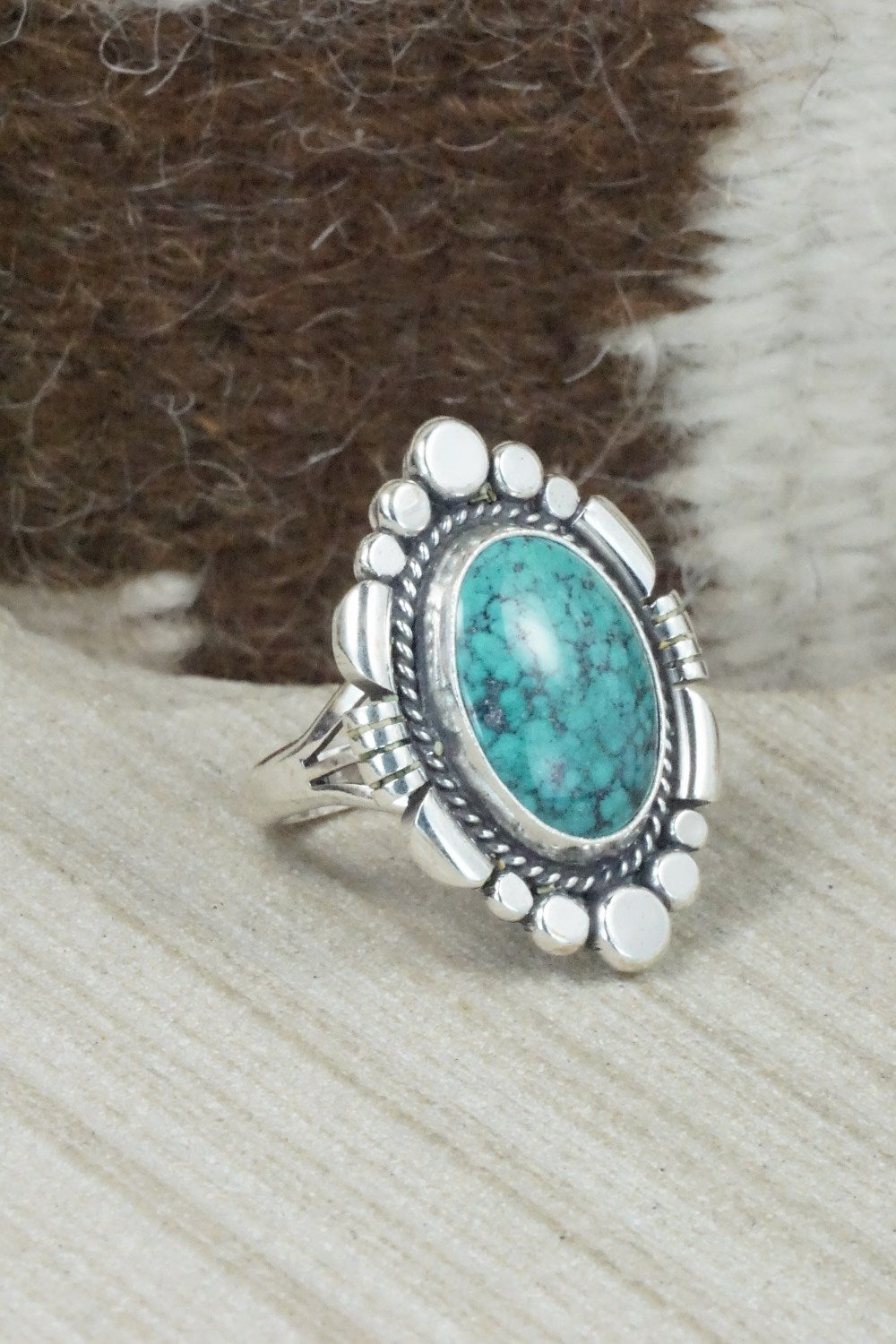 Turquoise & Sterling Silver Ring - Daniel Benally - Size 6