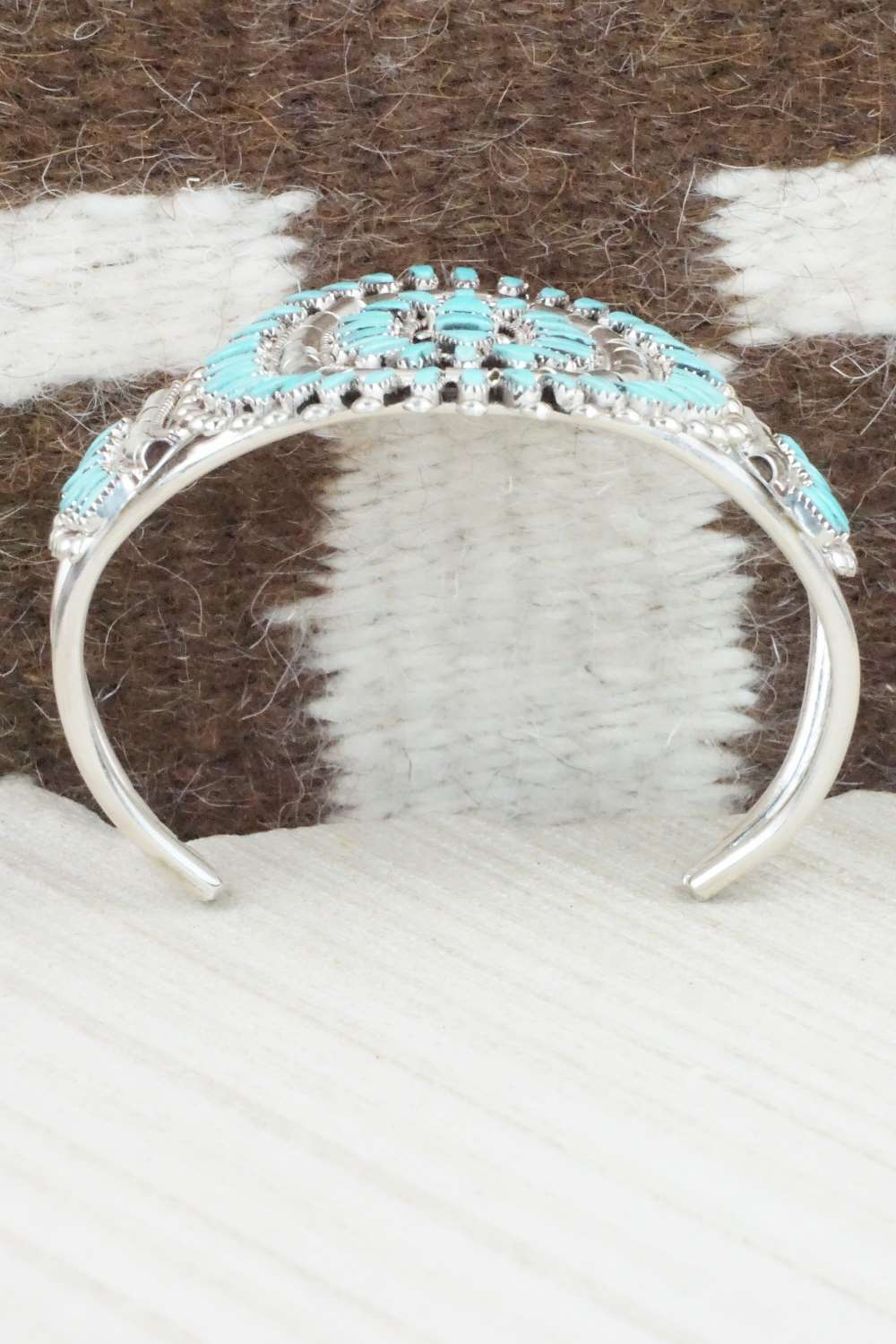 Turquoise & Sterling Silver Bracelet - Evonne Hustito