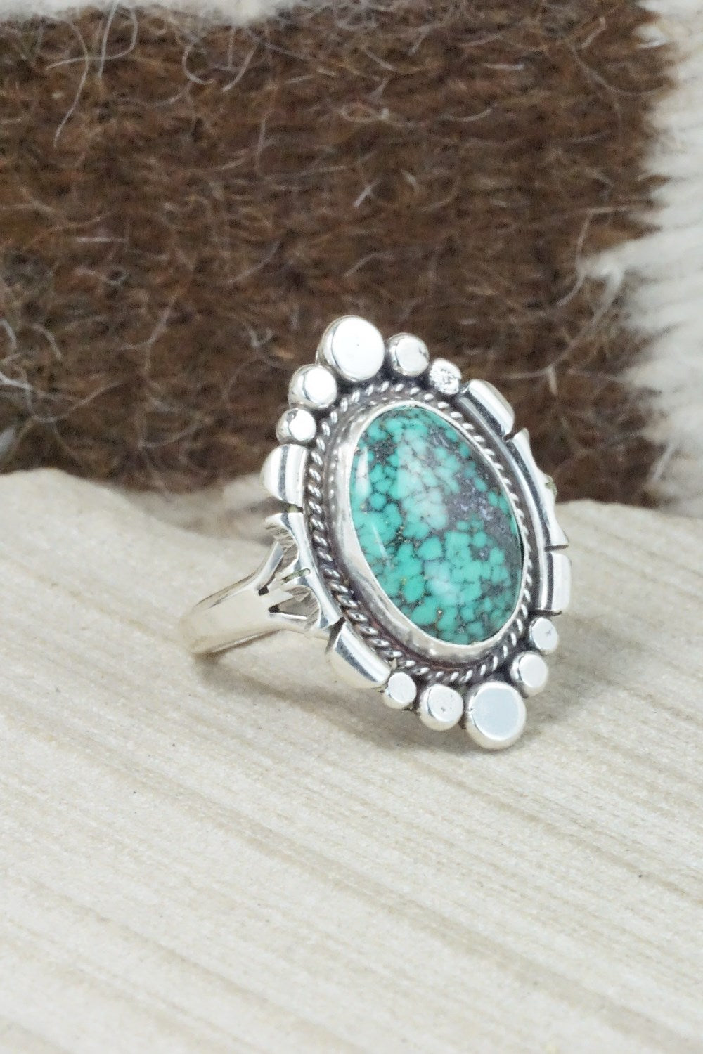 Turquoise & Sterling Silver Ring - Daniel Benally - Size 9.25