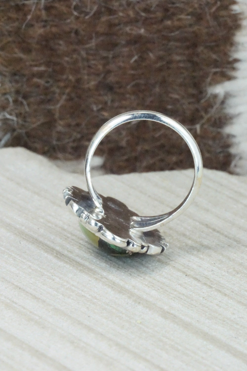 Turquoise & Sterling Silver Ring - Daniel Benally - Size 9
