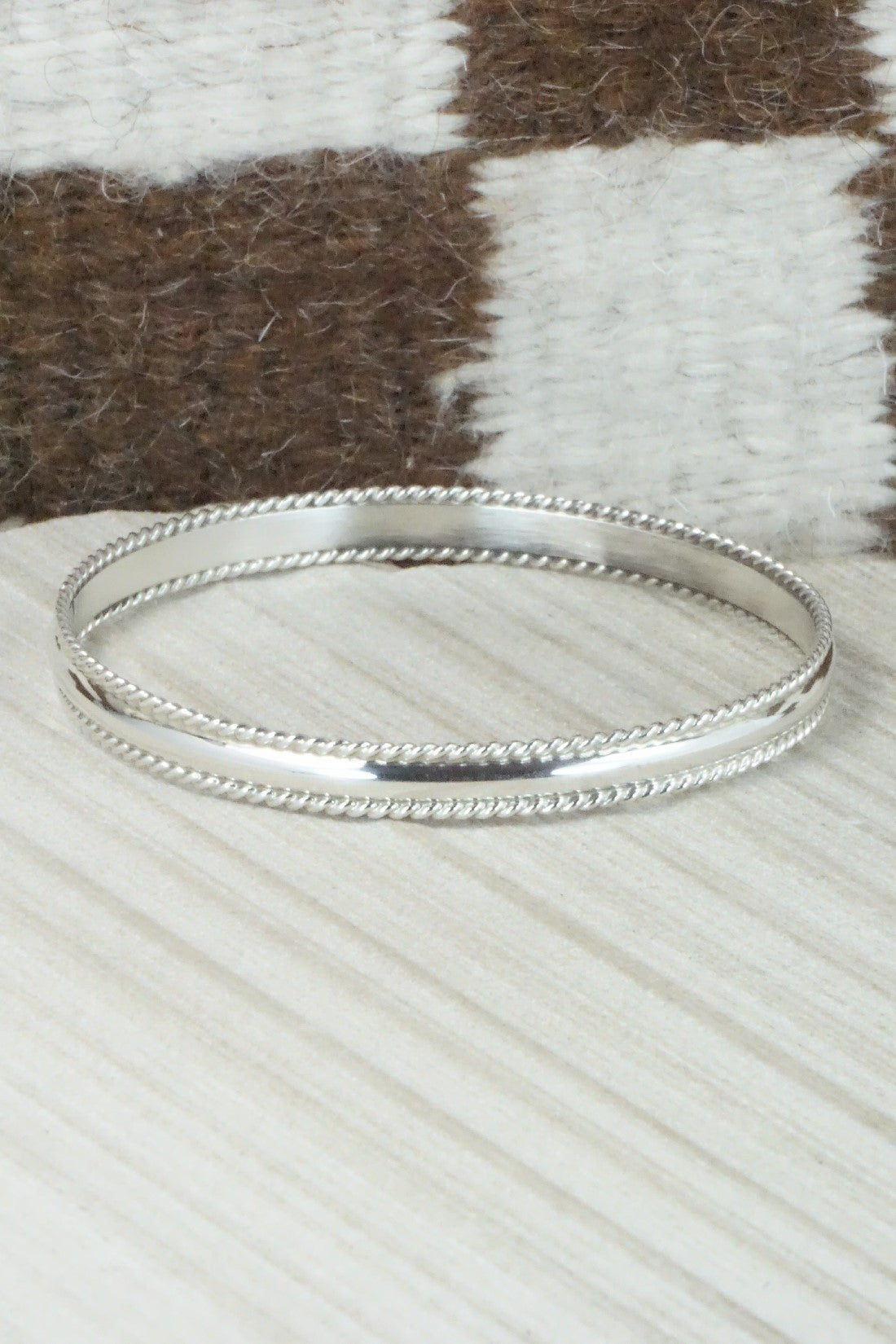 Sterling Silver Bangle Bracelet - Elaine Tahe