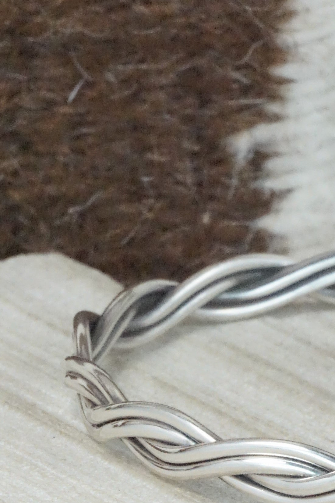 Sterling Silver Bangle Bracelet - Elaine Tahe