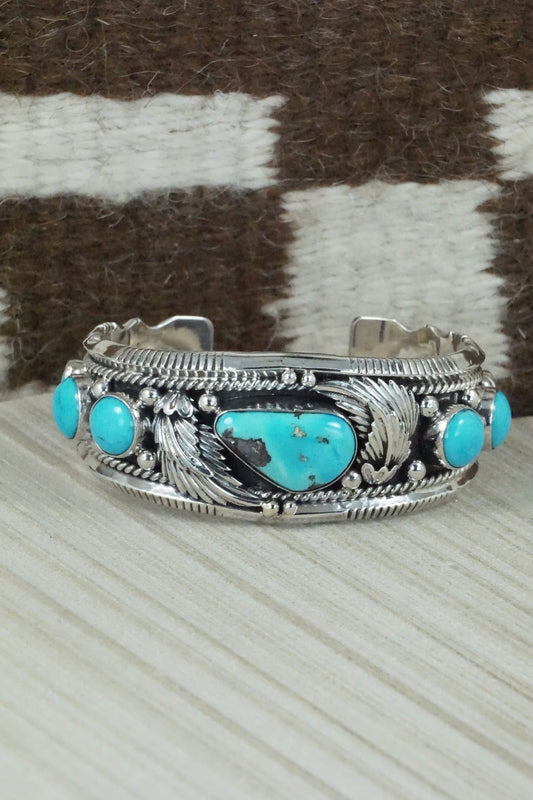 Turquoise & Sterling Silver Bracelet - Emerson Delgarito