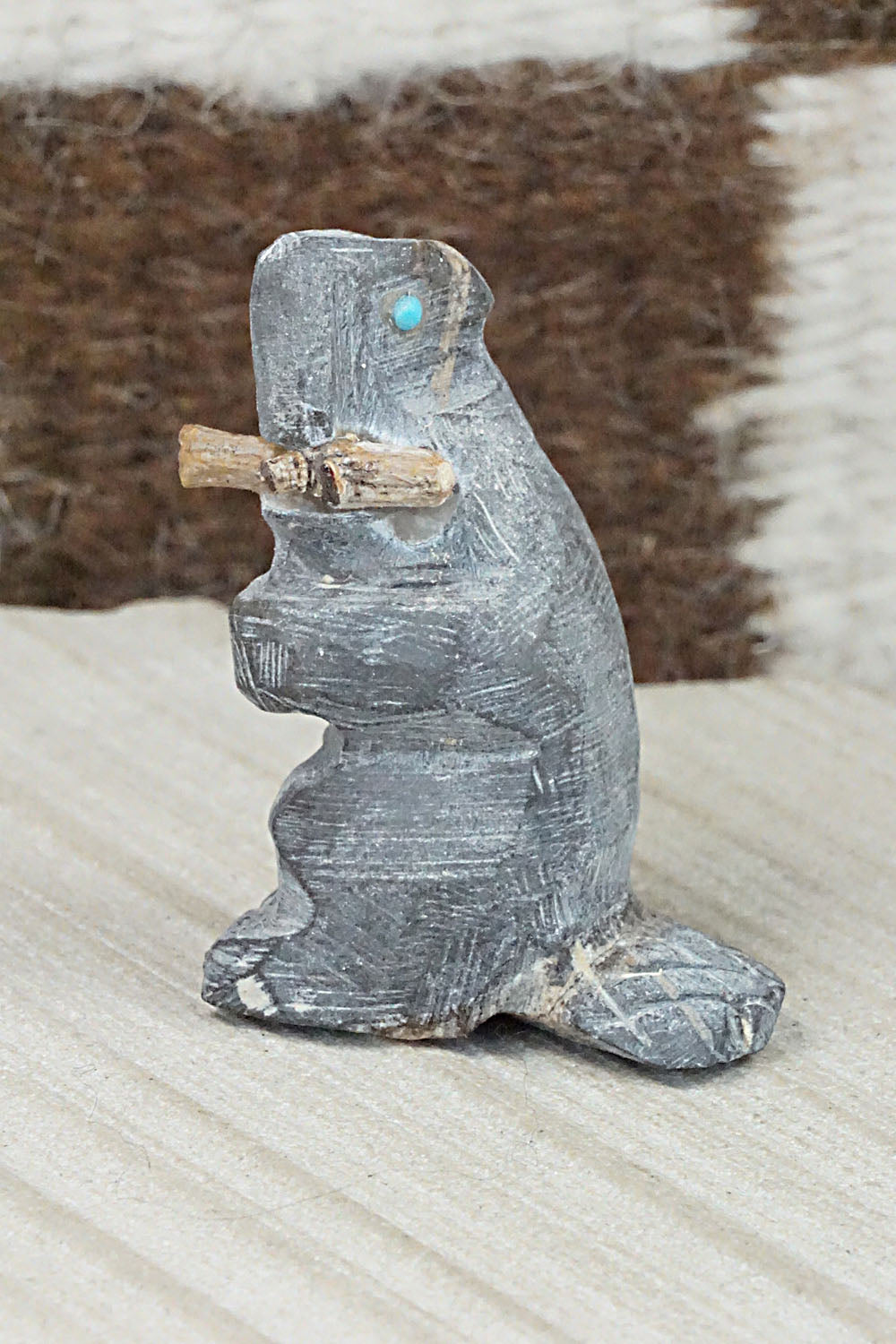 Beaver Zuni Fetish Carving - Jerrold Lahaleon