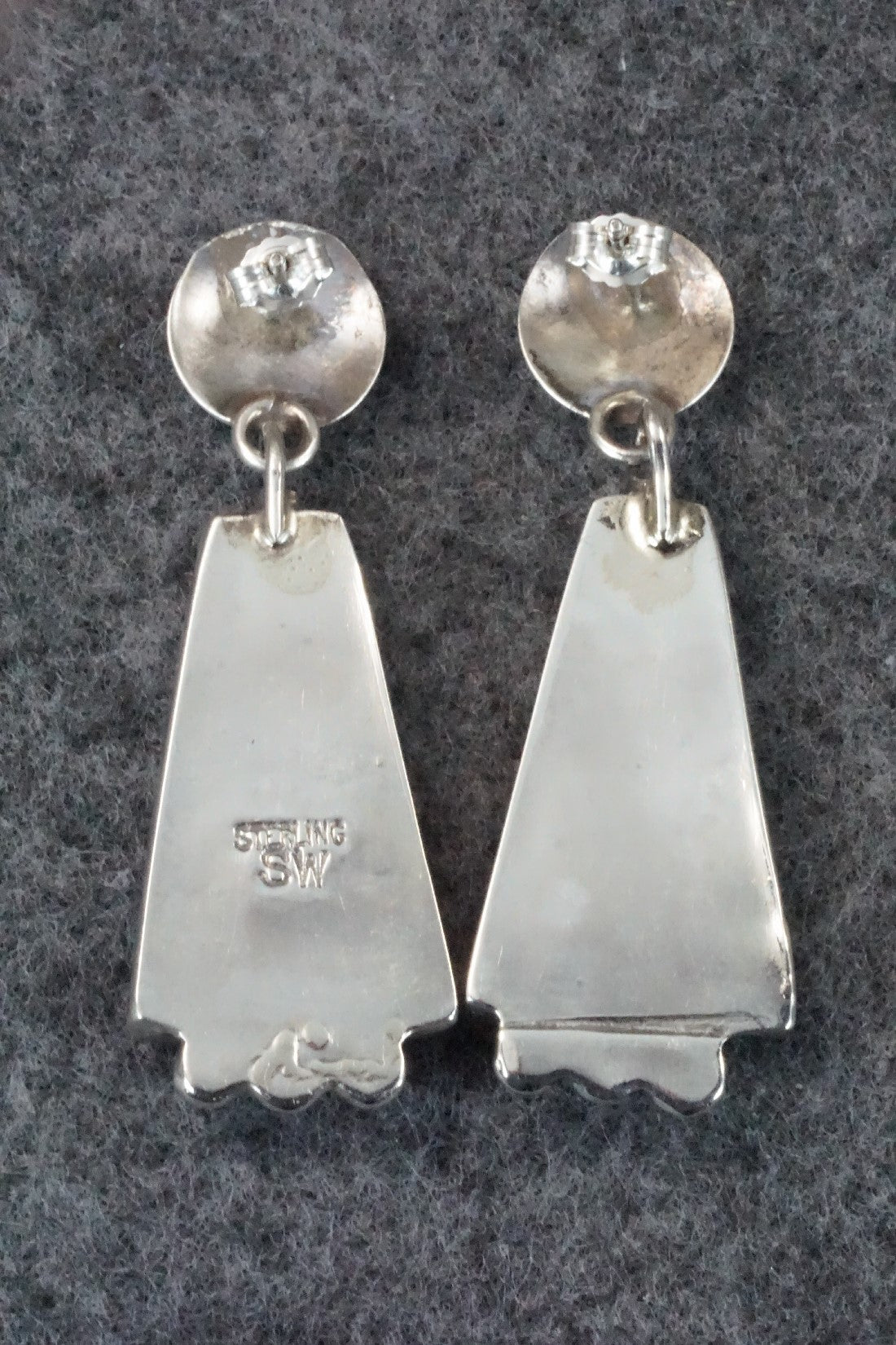 Spiny Oyster & Sterling Silver Earrings - Selina Warner