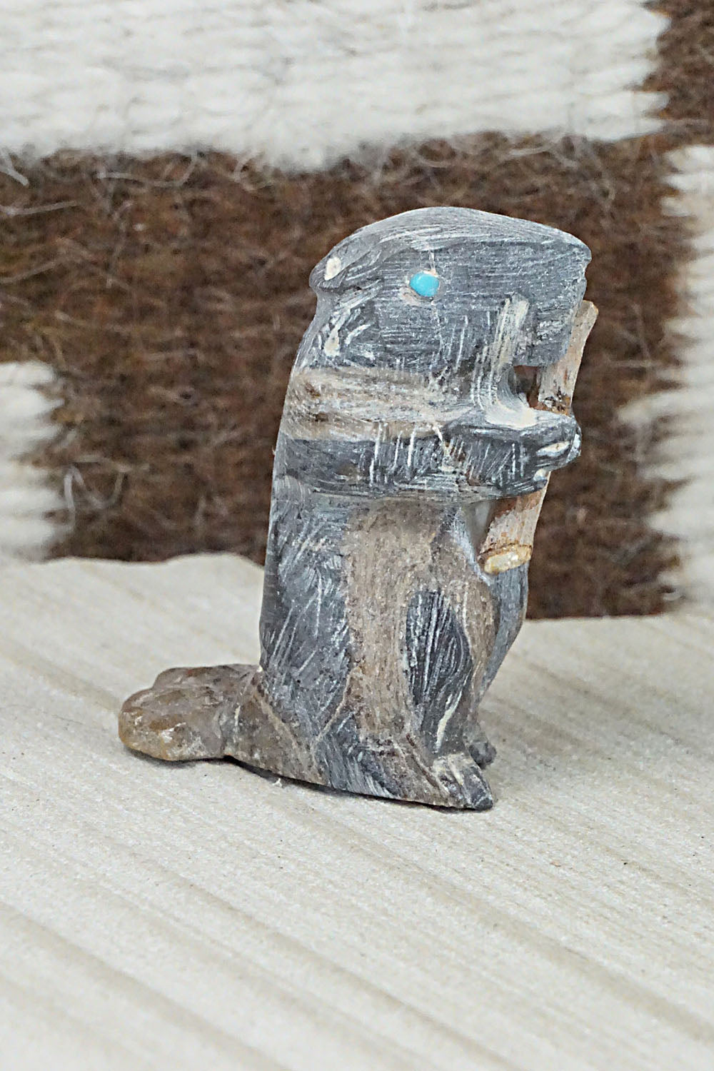 Beaver Zuni Fetish Carving - Jerrold Lahaleon