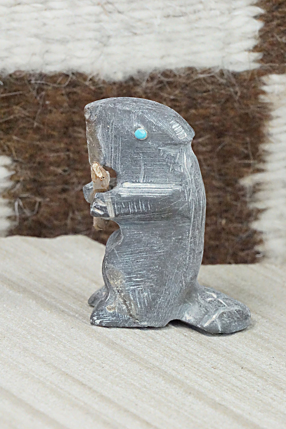 Beaver Zuni Fetish Carving - Jerrold Lahaleon