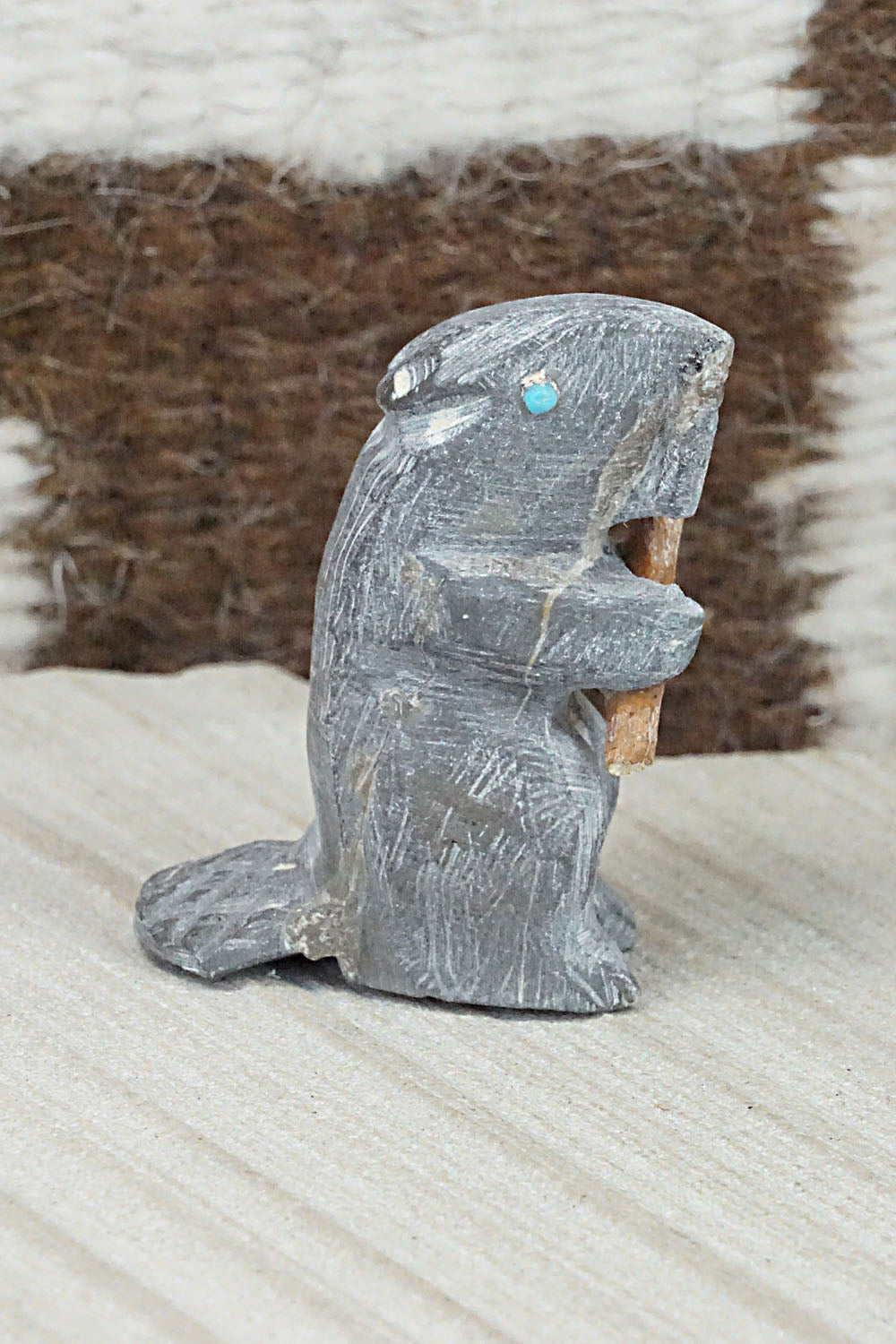 Beaver Zuni Fetish Carving - Jerrold Lahaleon