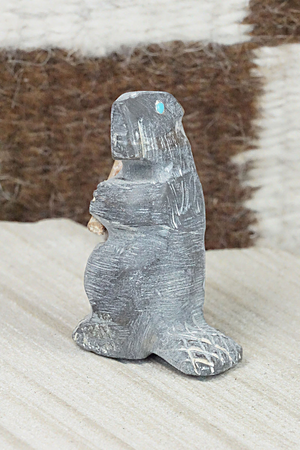 Beaver Zuni Fetish Carving - Jerrold Lahaleon