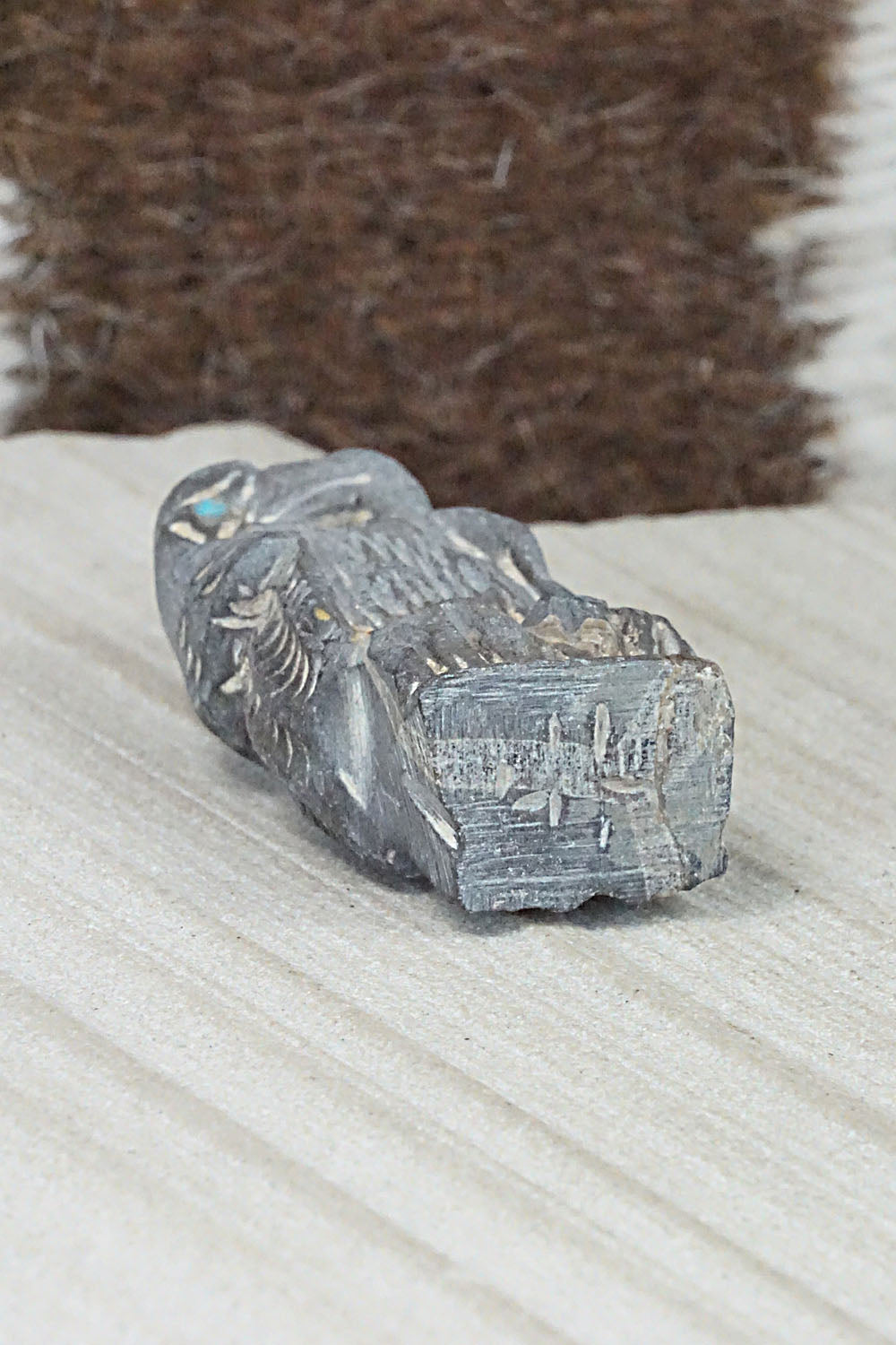 Eagle Zuni Fetish Carving - Jerrold Lahaleon