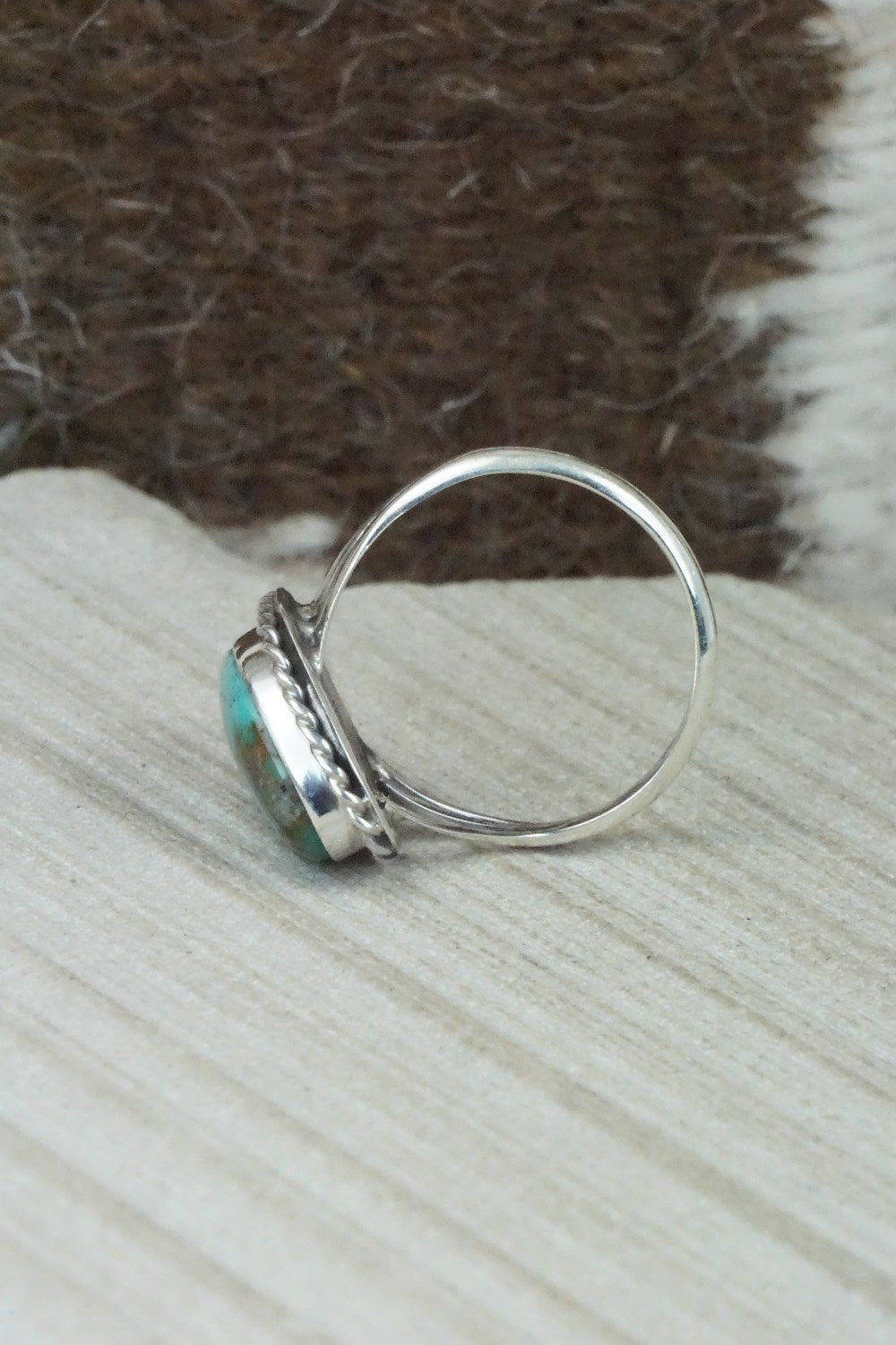 Turquoise & Sterling Silver Ring - Mark Barney - Size 9.25