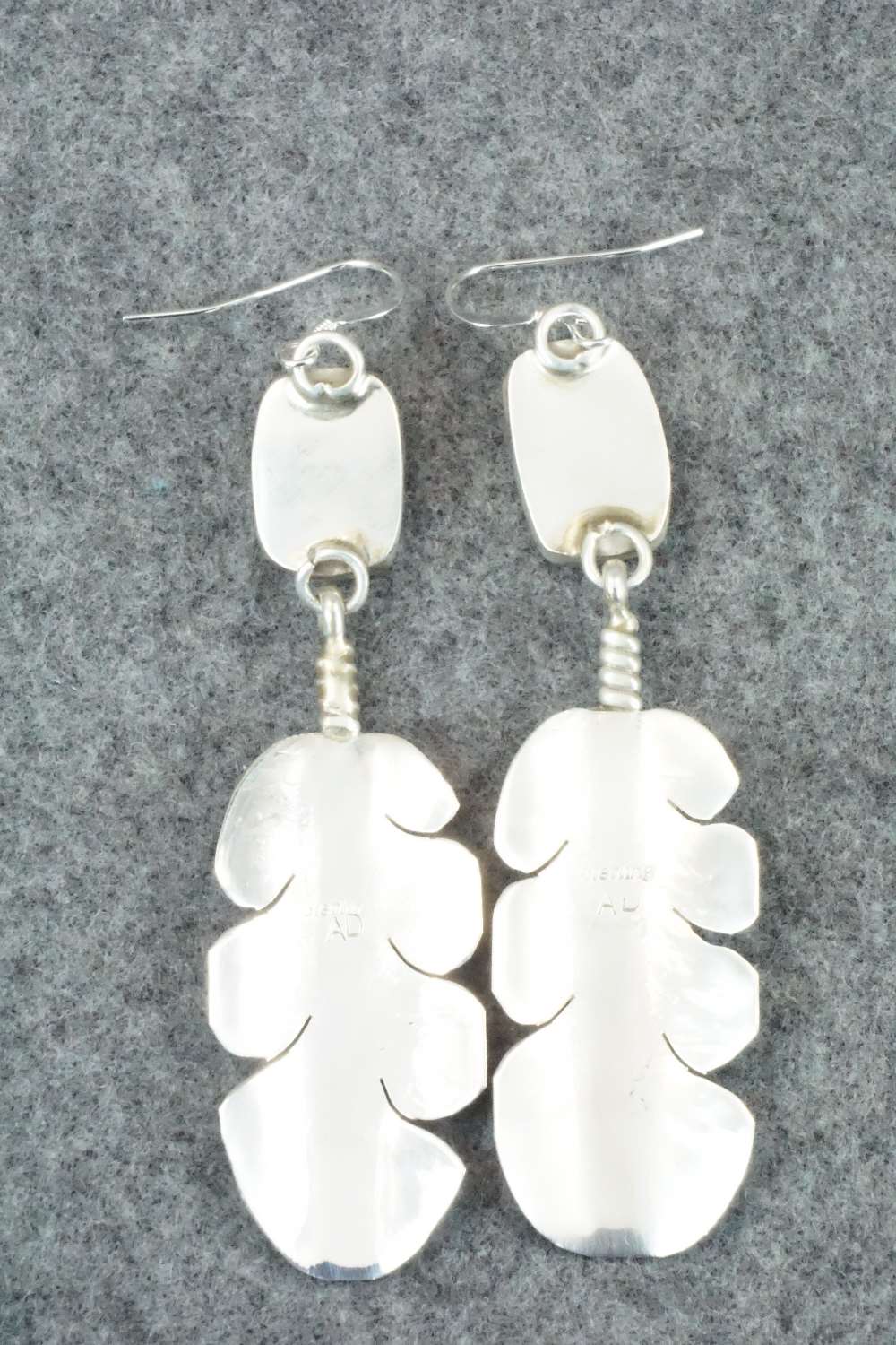 Spiny Oyster & Sterling Silver Earrings - Aaron Davis