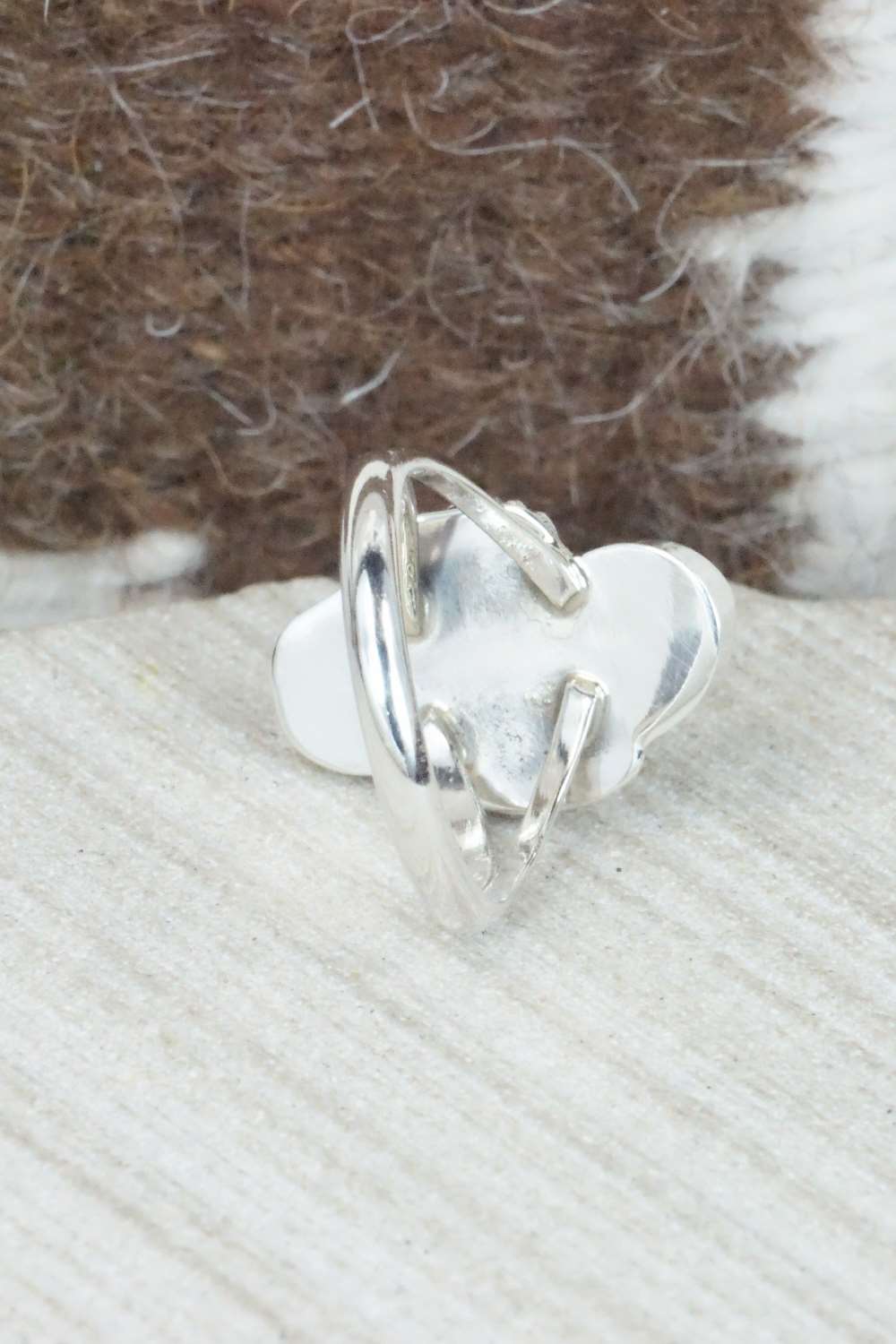 Turquoise & Sterling Silver Ring - Alice Saunders - Size 7