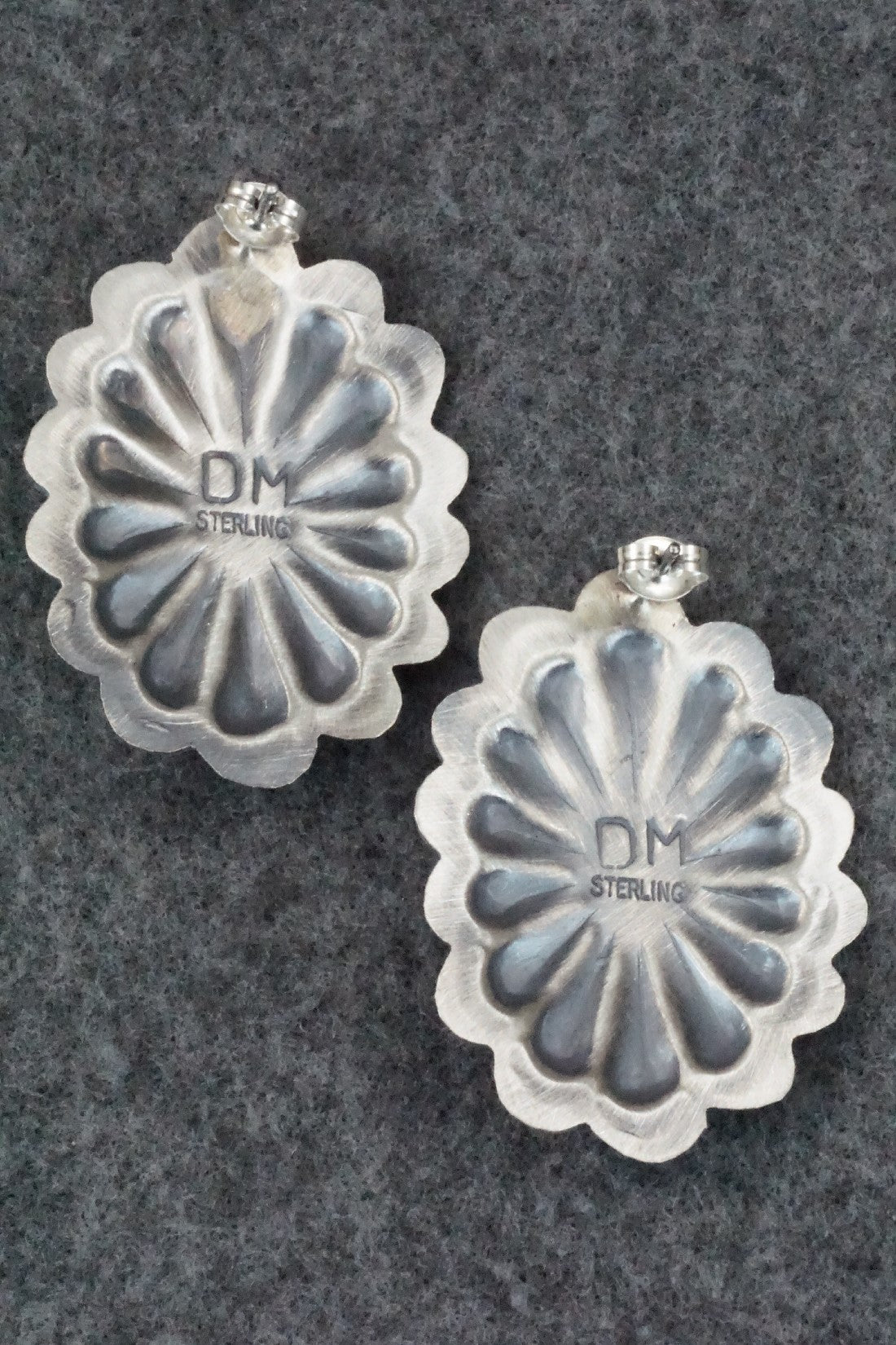 Coral & Sterling Silver Earrings - Dale Morgan