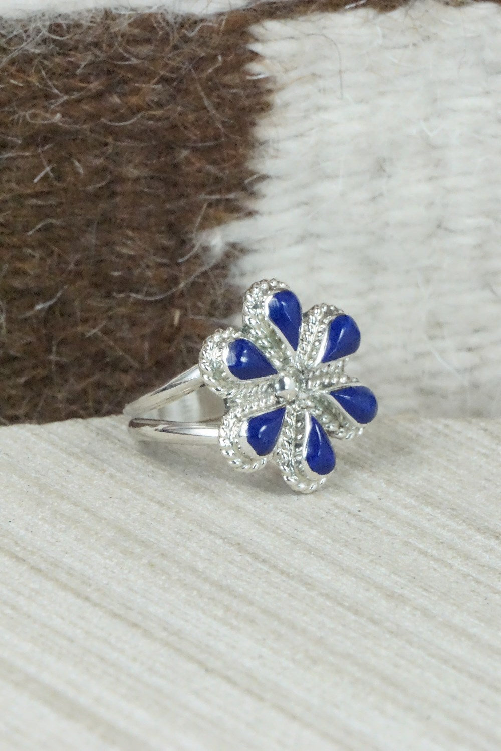 Lapis & Sterling Silver Ring - Gina Dosedo - Size 6.25