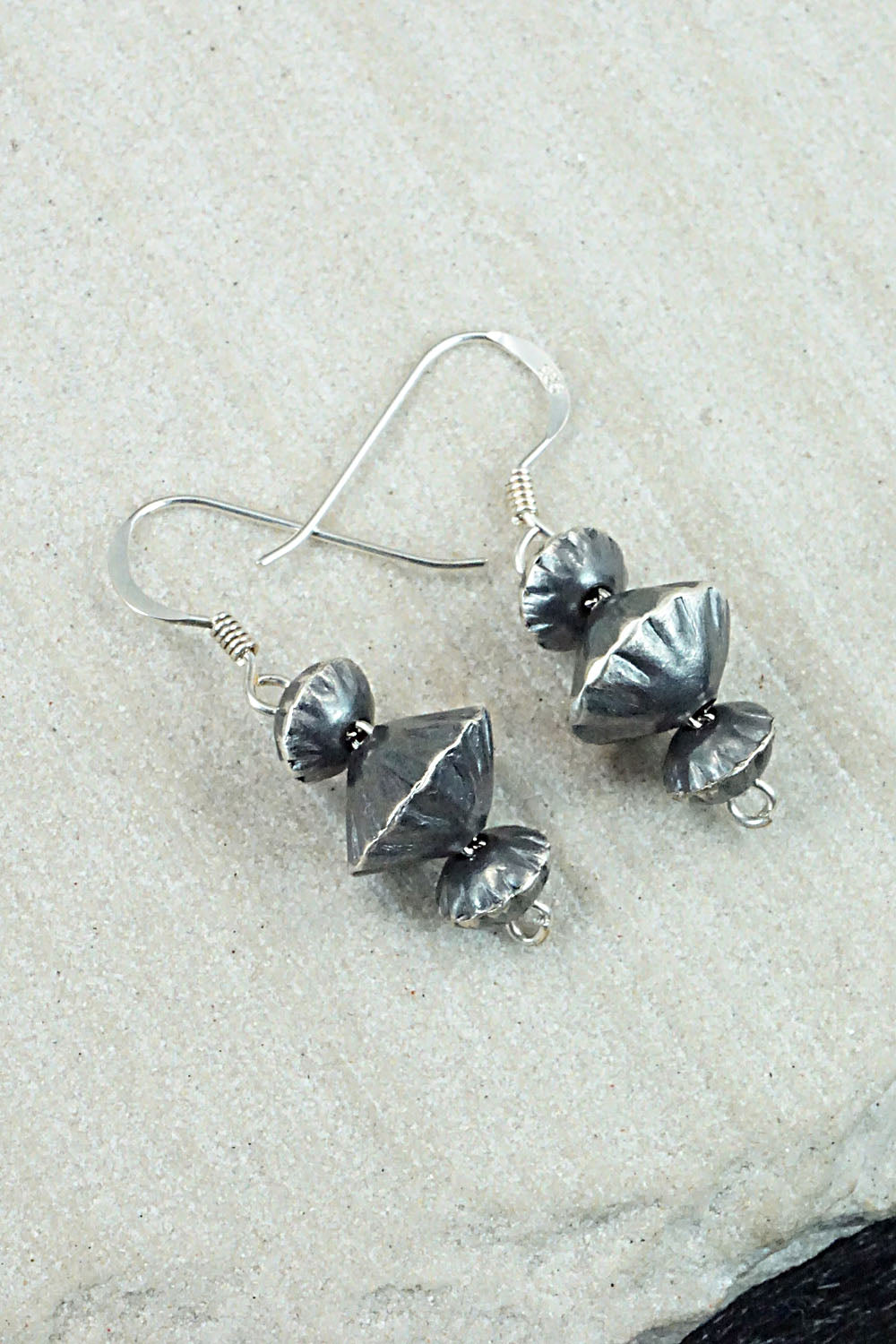 Sterling Silver Navajo Pearl Earrings - Preston Haley