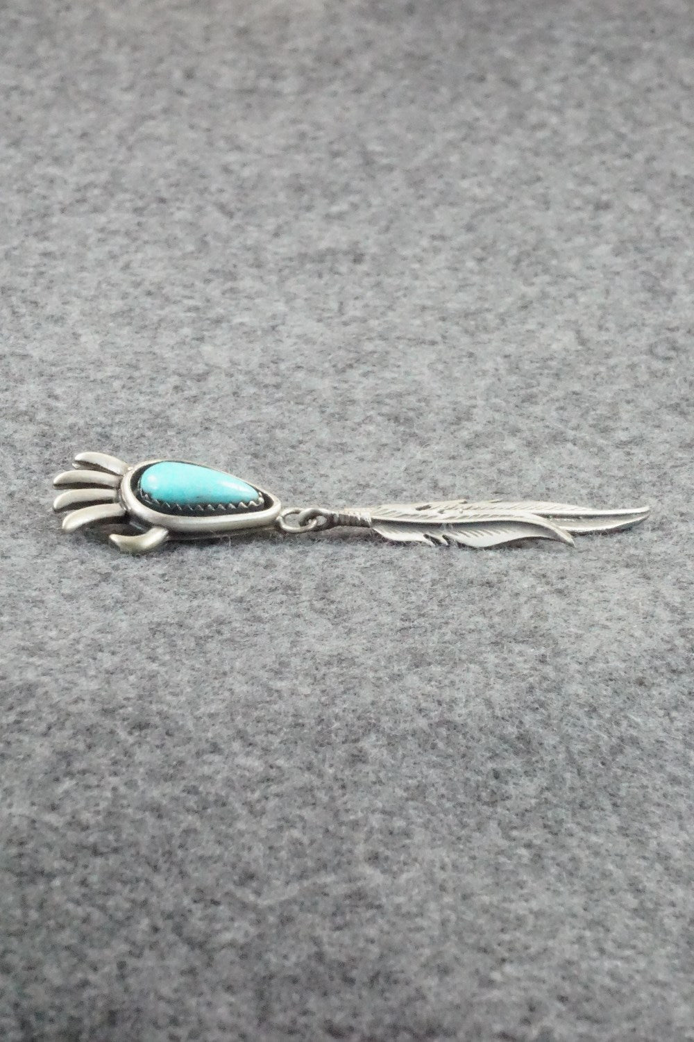 Turquoise and Sterling Silver Pendant - Genevieve Francisco