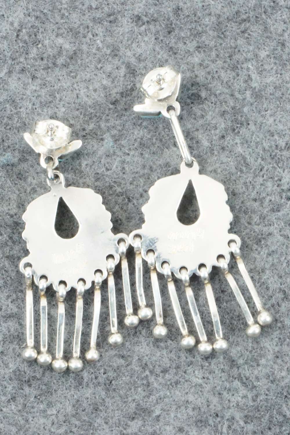 Turquoise & Sterling Silver Earrings - Mildred Ukestine