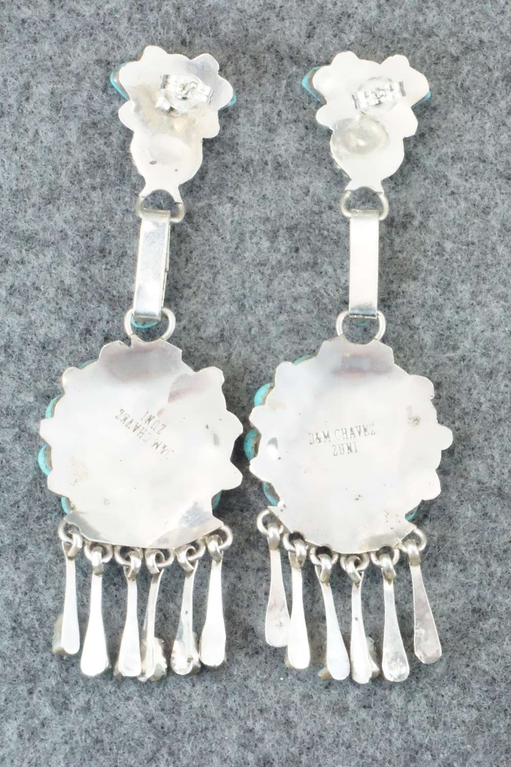 Turquoise & Sterling Silver Earrings - Merlinda Chavez