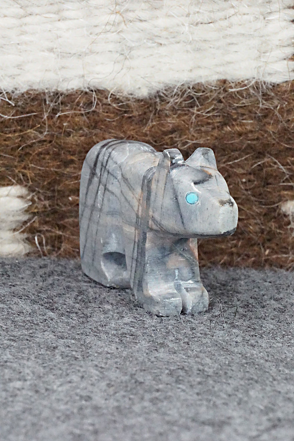 Wolf Zuni Fetish Carving - Cameron Nastacio