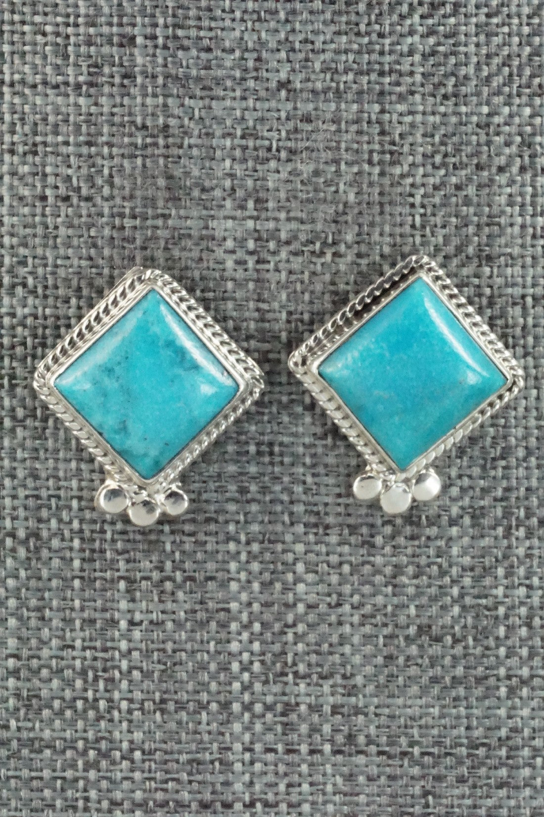 Turquoise & Sterling Silver Earrings - Sharon McCarthy