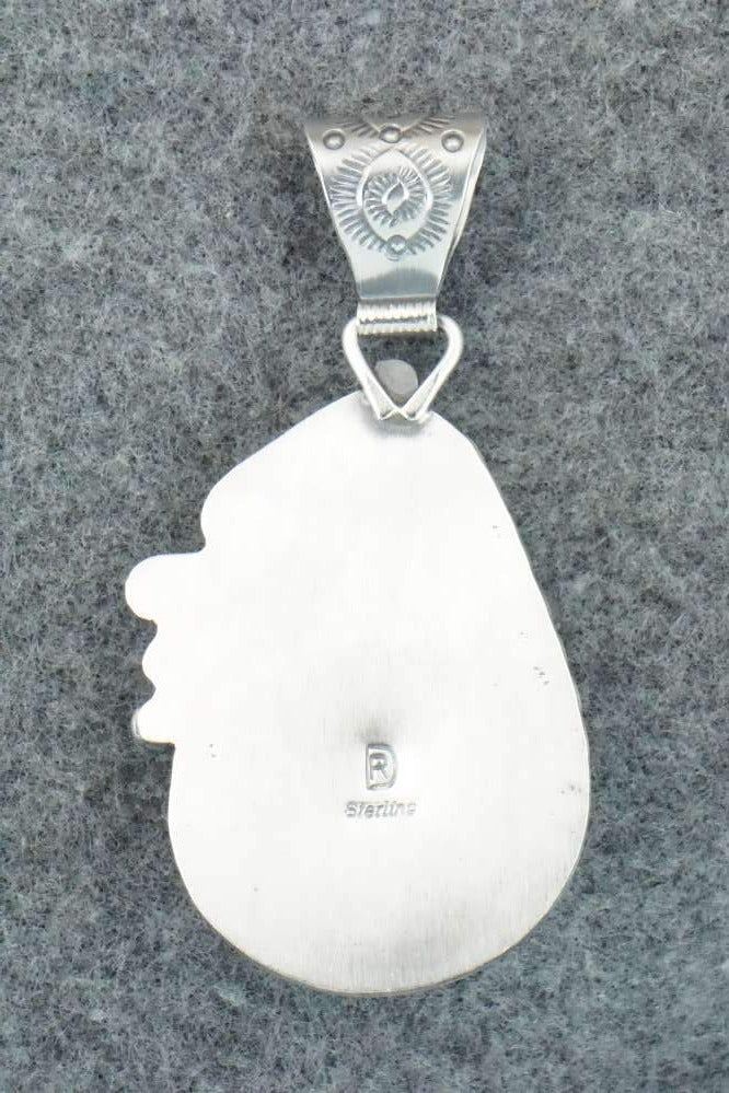 Malachite & Sterling Silver Pendant - Raymond Delgarito