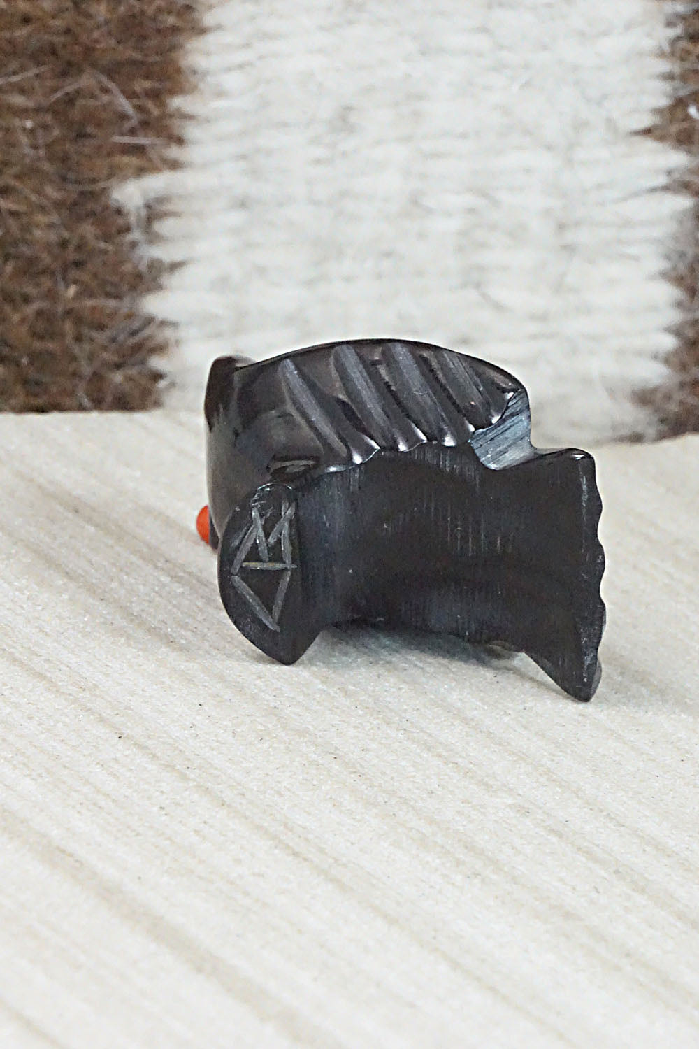 Crow Zuni Fetish Carving - Calvert Bowannie