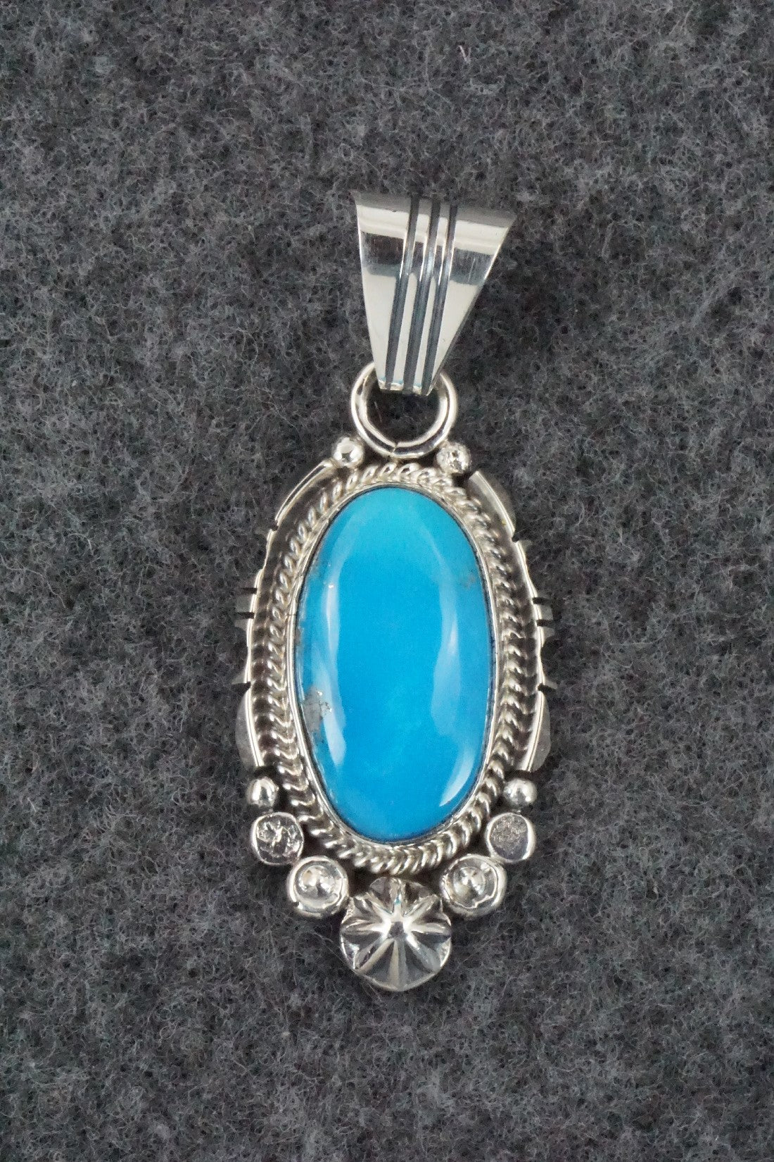 Turquoise and Sterling Silver Pendant - Daniel Benally