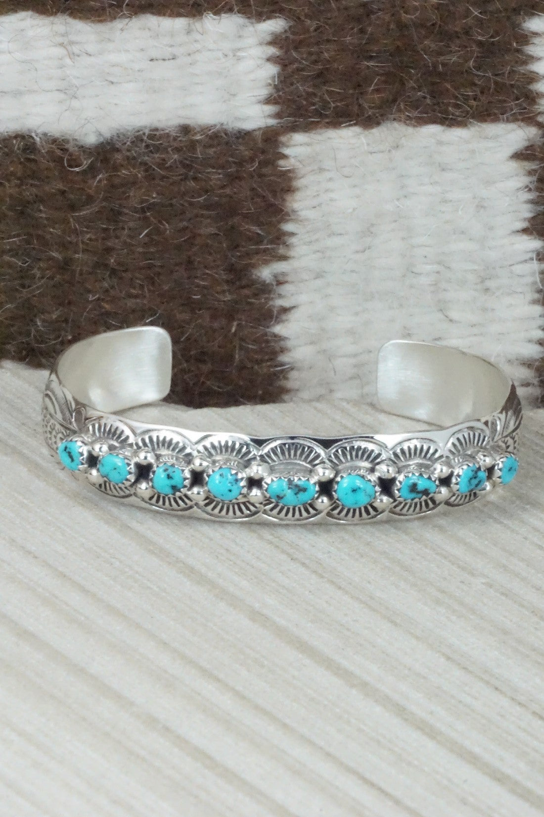 Turquoise & Sterling Silver Bracelet - Grace Silver