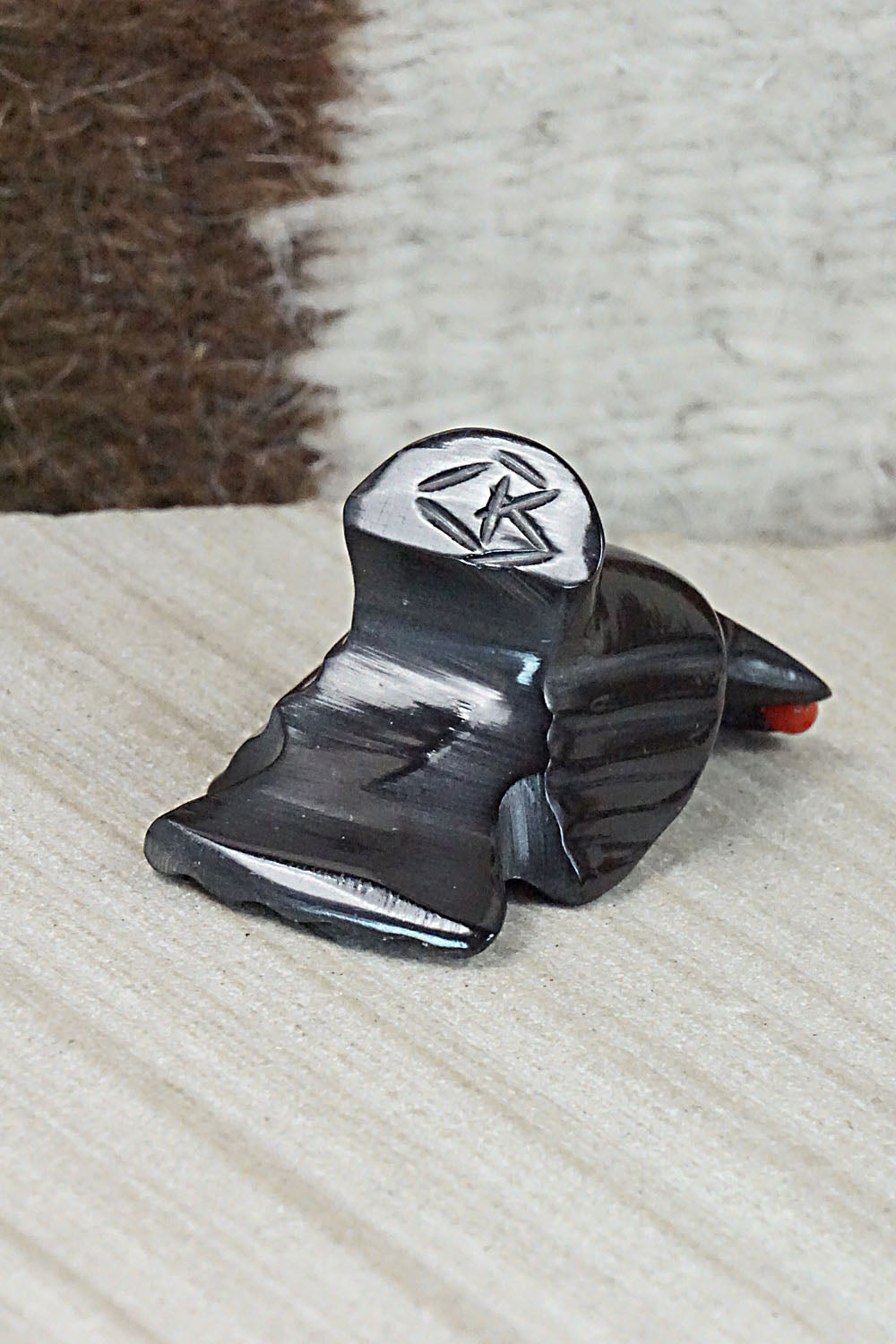 Crow Zuni Fetish Carving - Calvert Bowannie