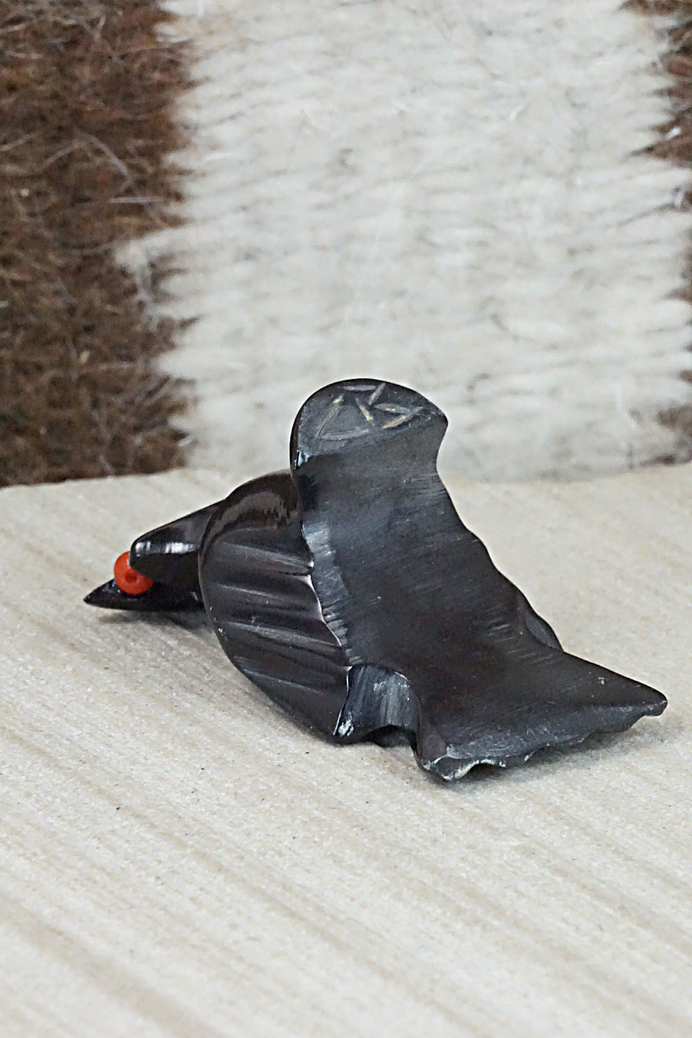 Crow Zuni Fetish Carving - Calvert Bowannie