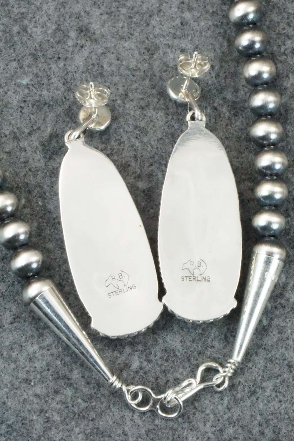 Turquoise & Sterling Silver Squash Blossom Set - Tom Lewis