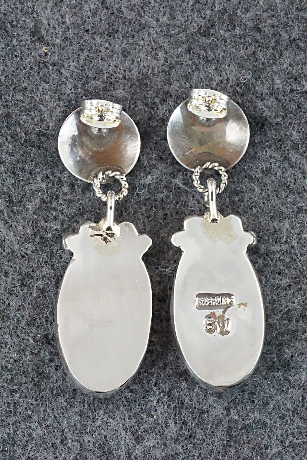 Spiny Oyster & Sterling Silver Earrings - Selina Warner