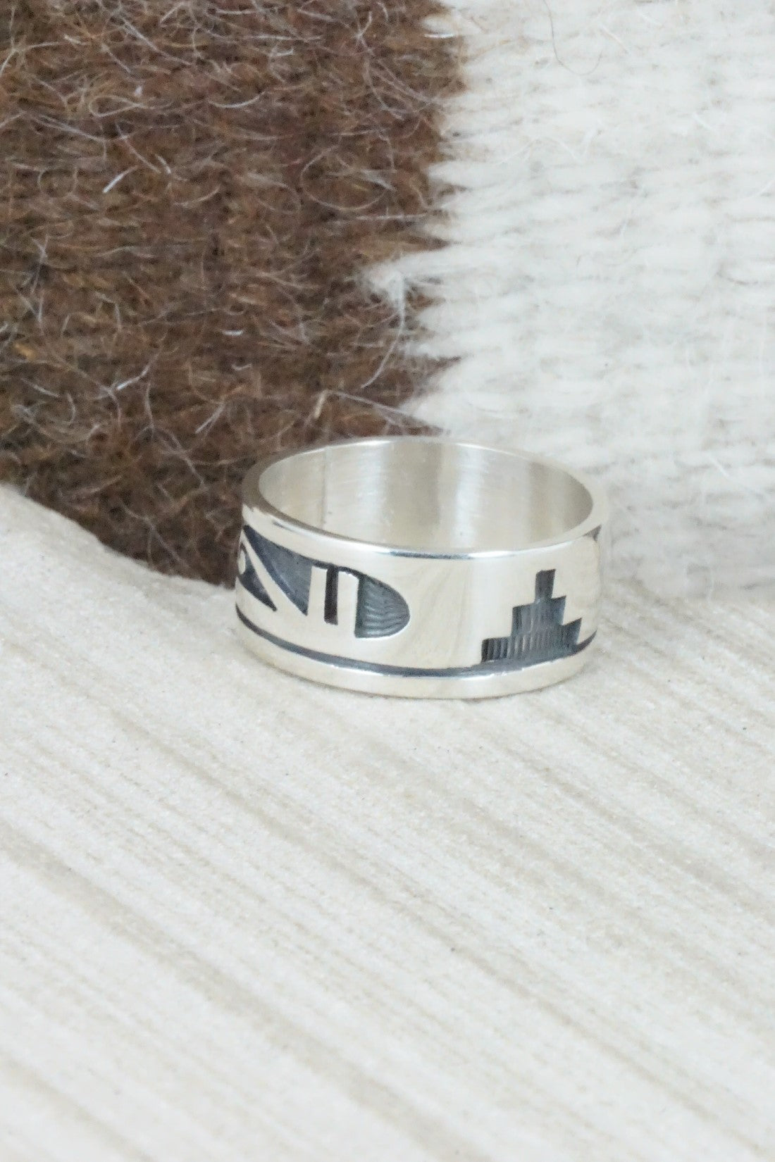 Sterling Silver Ring - Timothy Mowa - Size 9.5